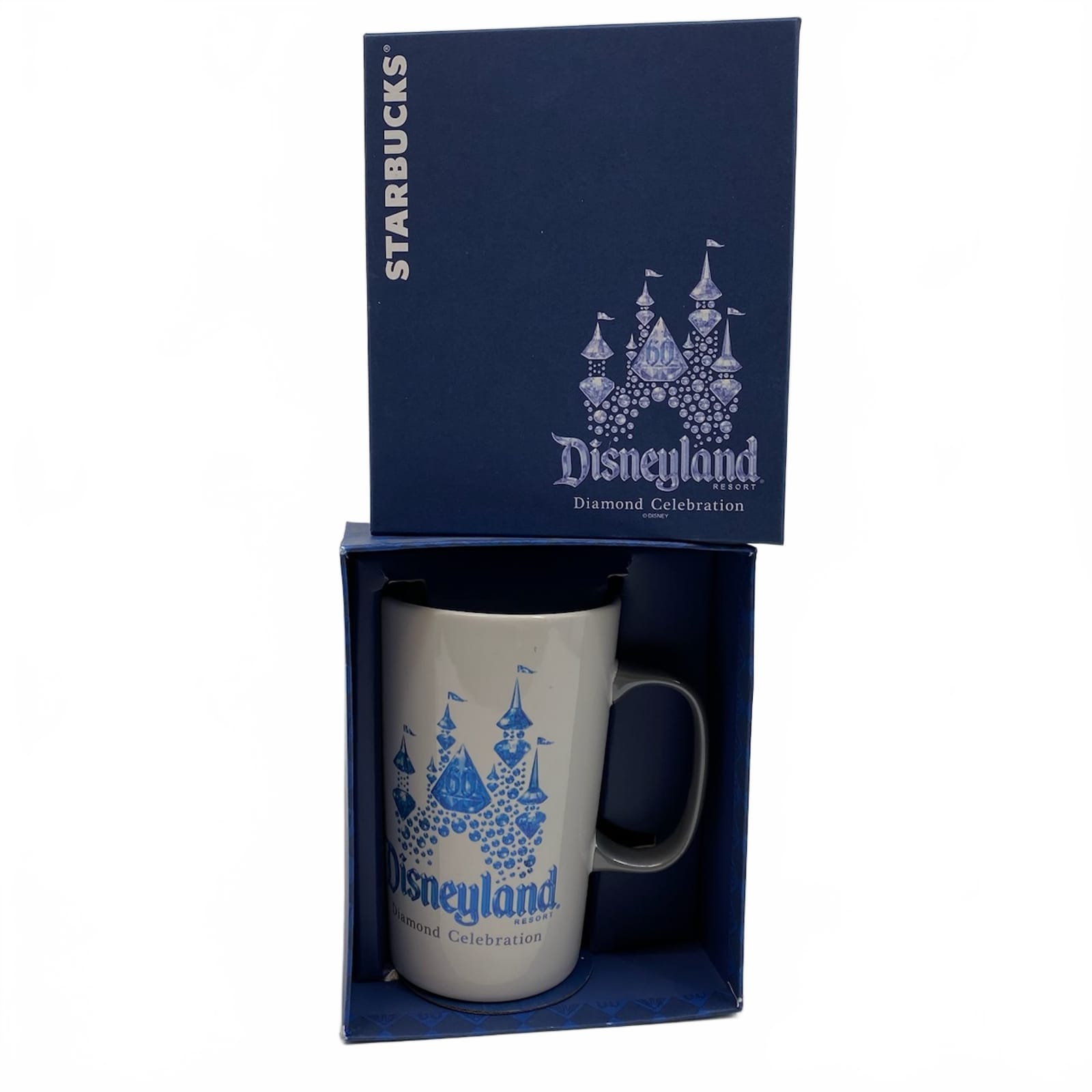 Disney White Blue Collectible Starbucks Diamond Celebration 2015 Mug