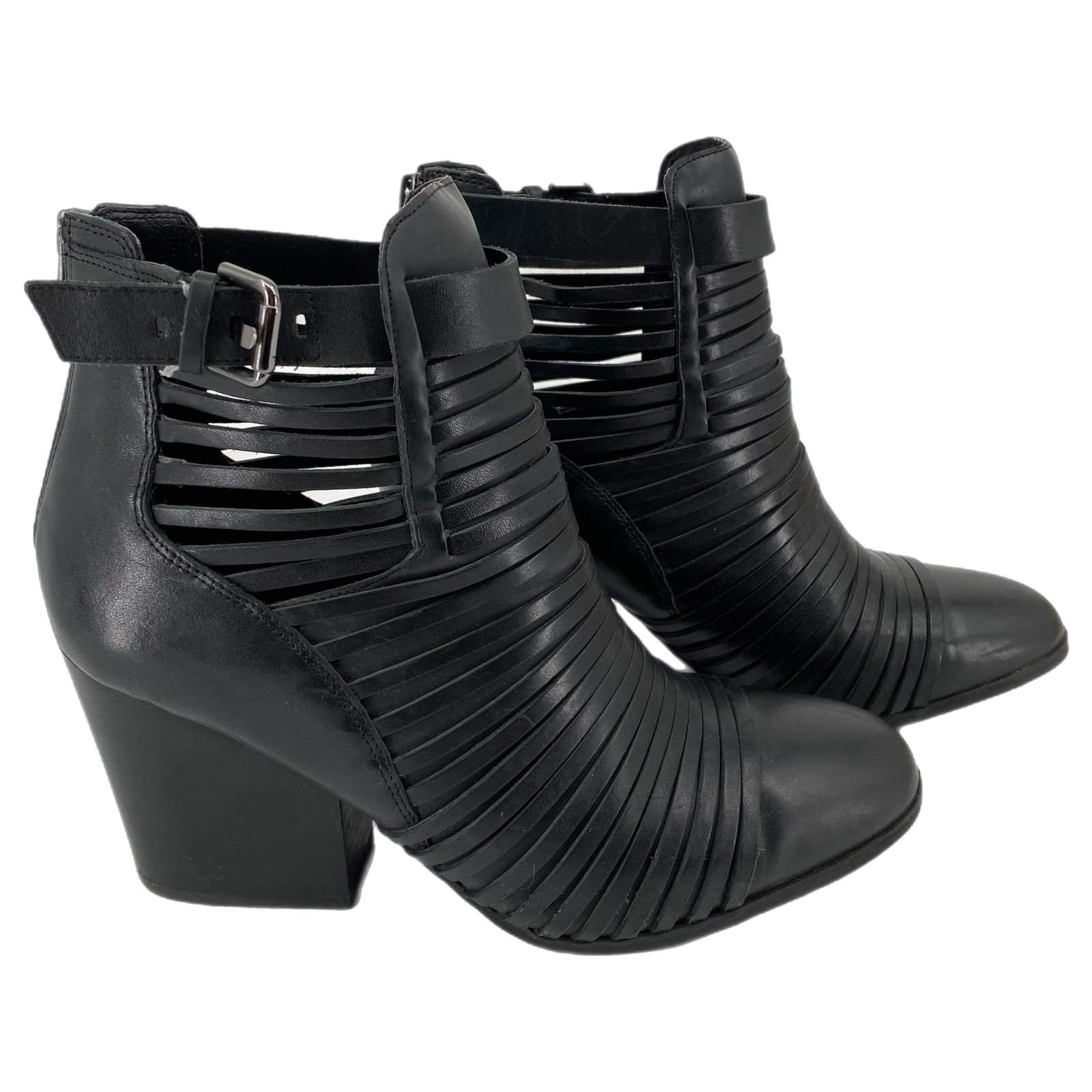 Circus by Sam Edelman Black Leather Heeled Bootie