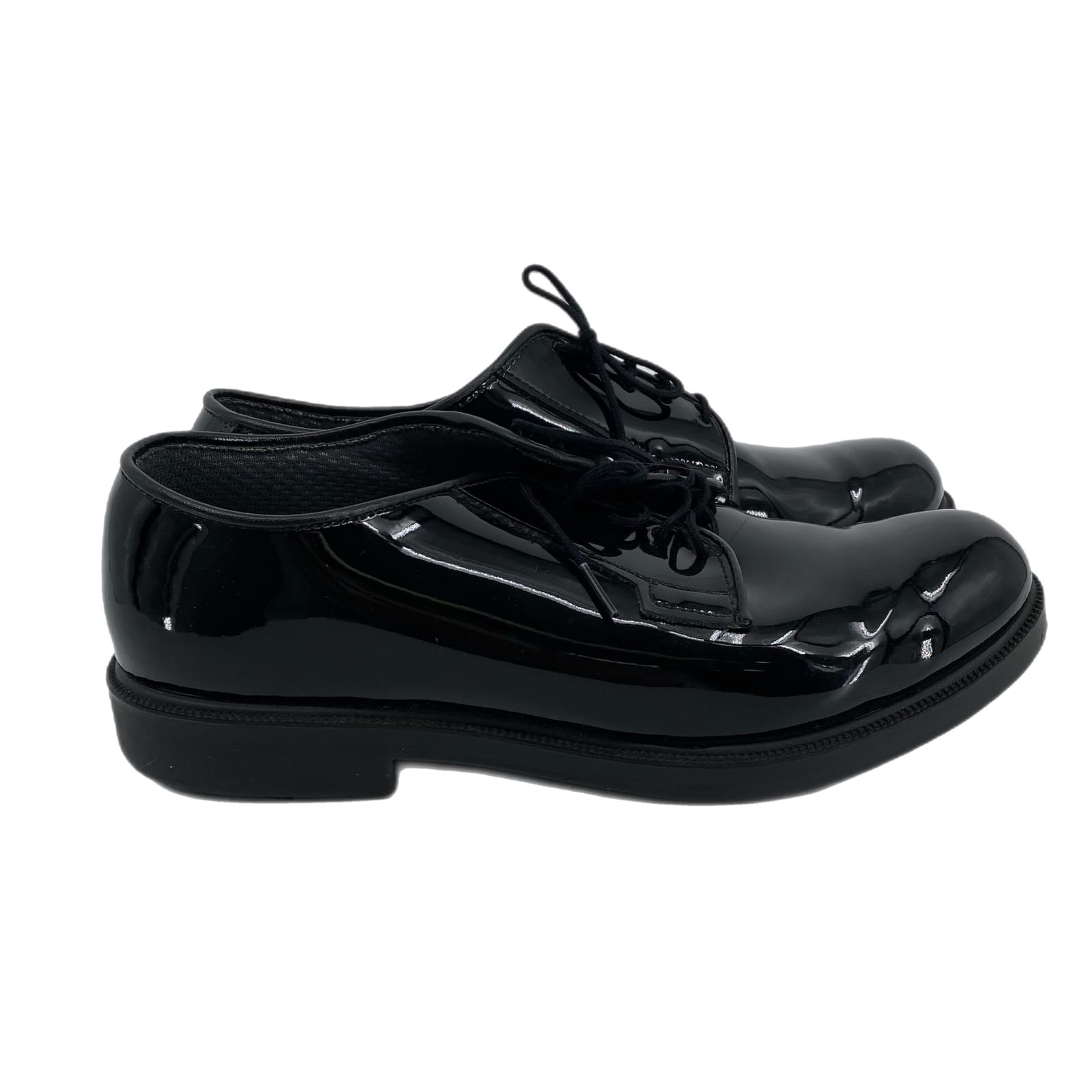 Bates Black Leather Canvas Athletic Shoes