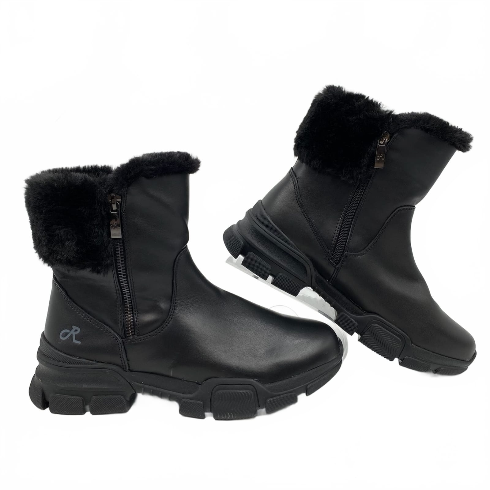 Religious Comfort Black Leather Snowdragon Winter Boots