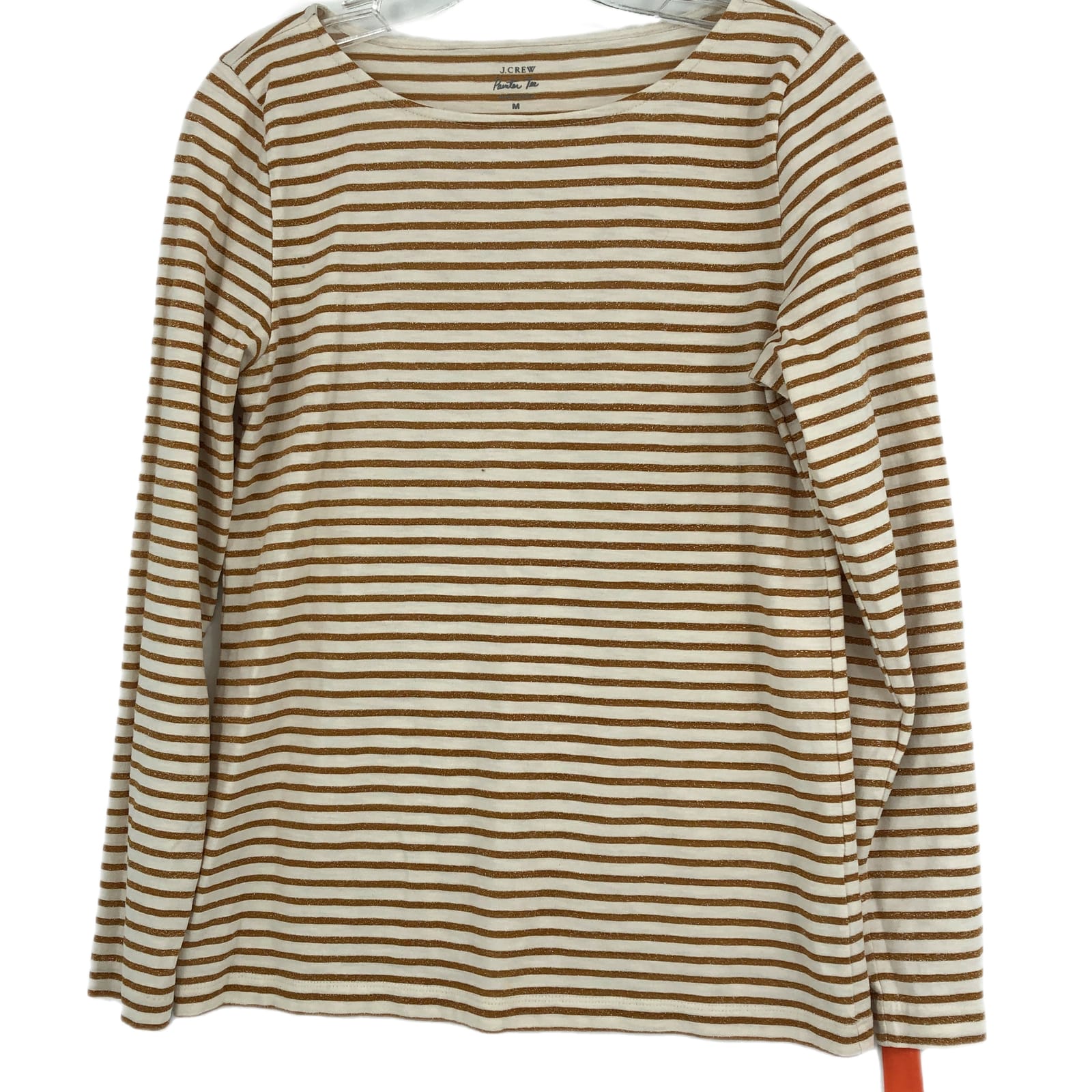 J. Crew Gold & Cream Striped Sweater