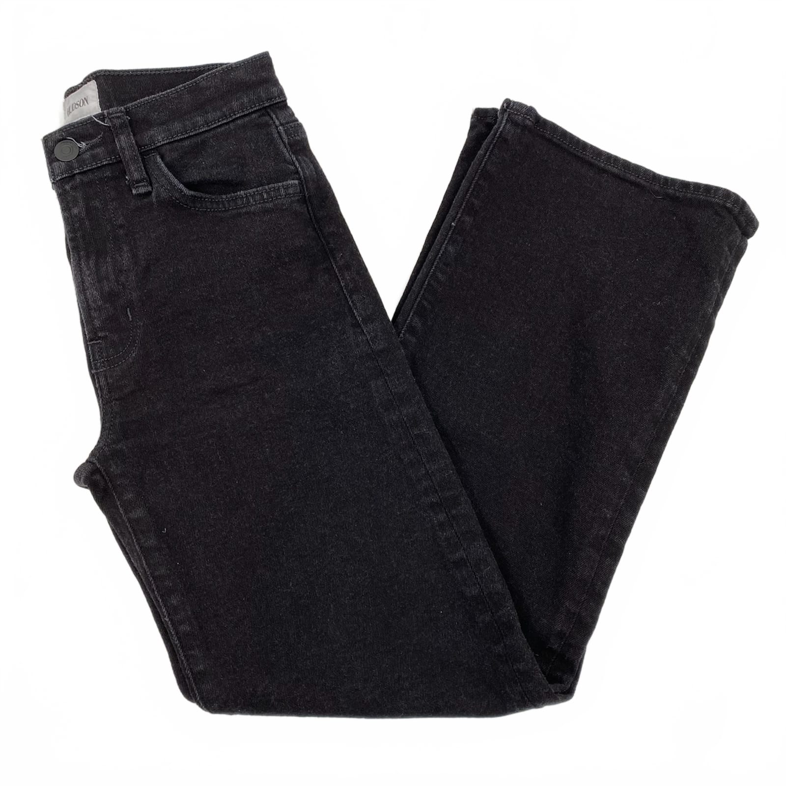 Hudson Jeans Black Rosalie Wide-Leg Jeans