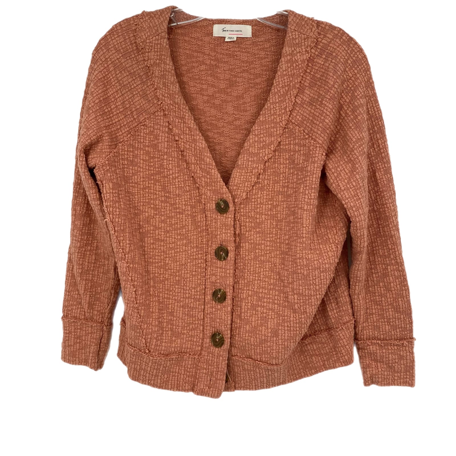 Two by Vince Camuto Pink Cotton Blend Cardigan