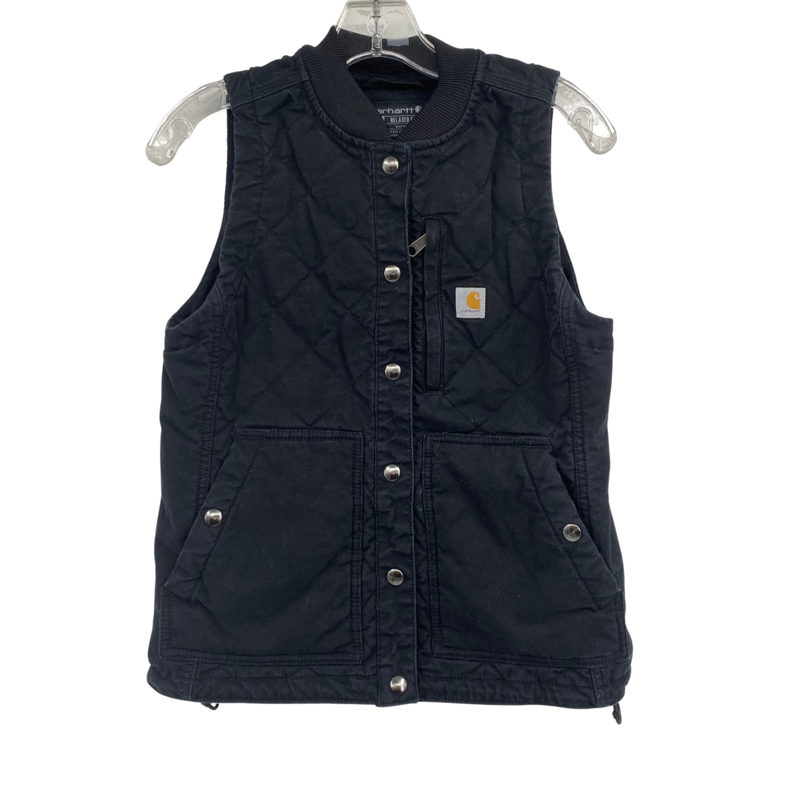 Carhartt Black Quilted Cotton Blend Vest