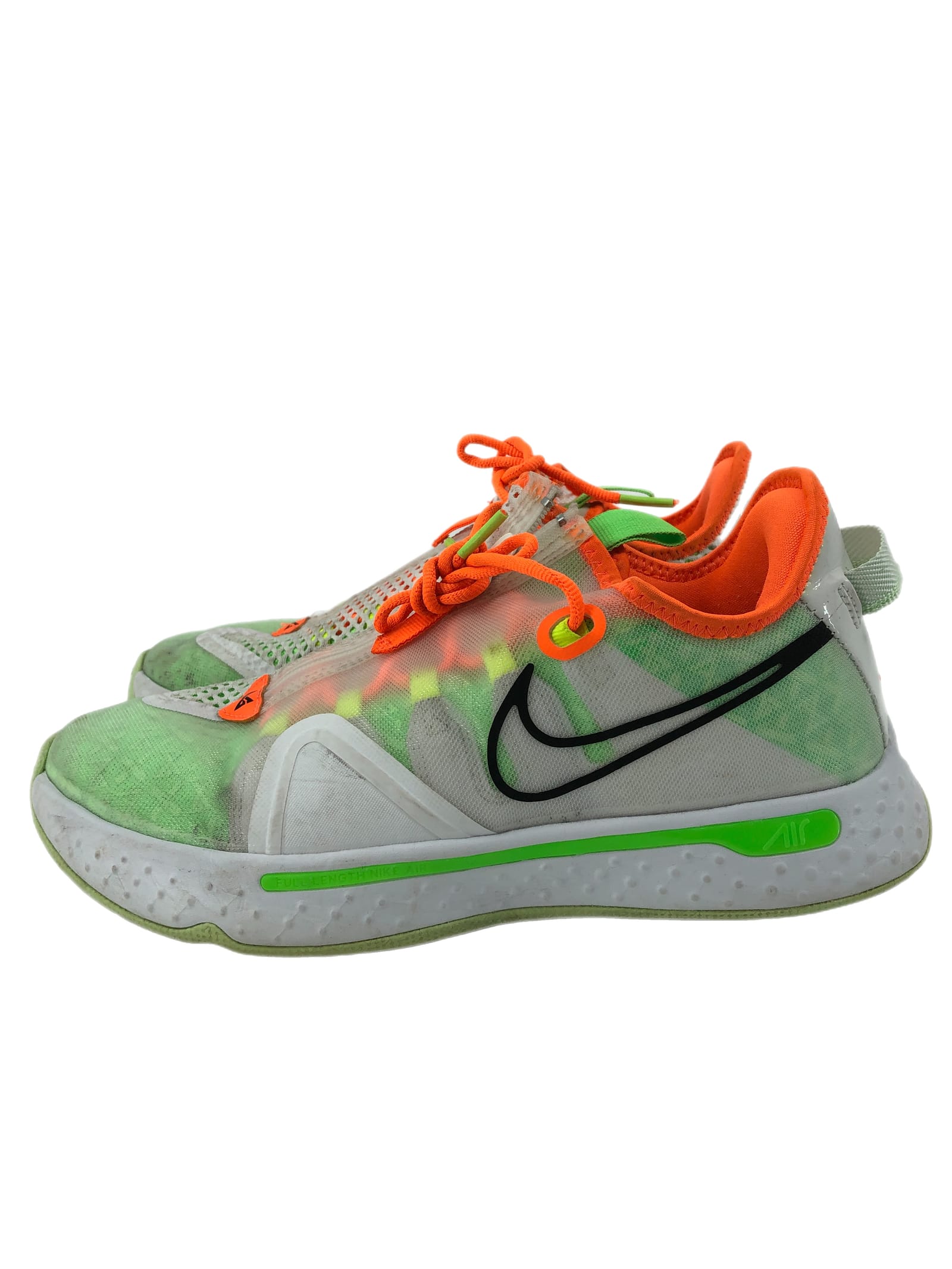 Nike White & Orange Athletic Sneakers