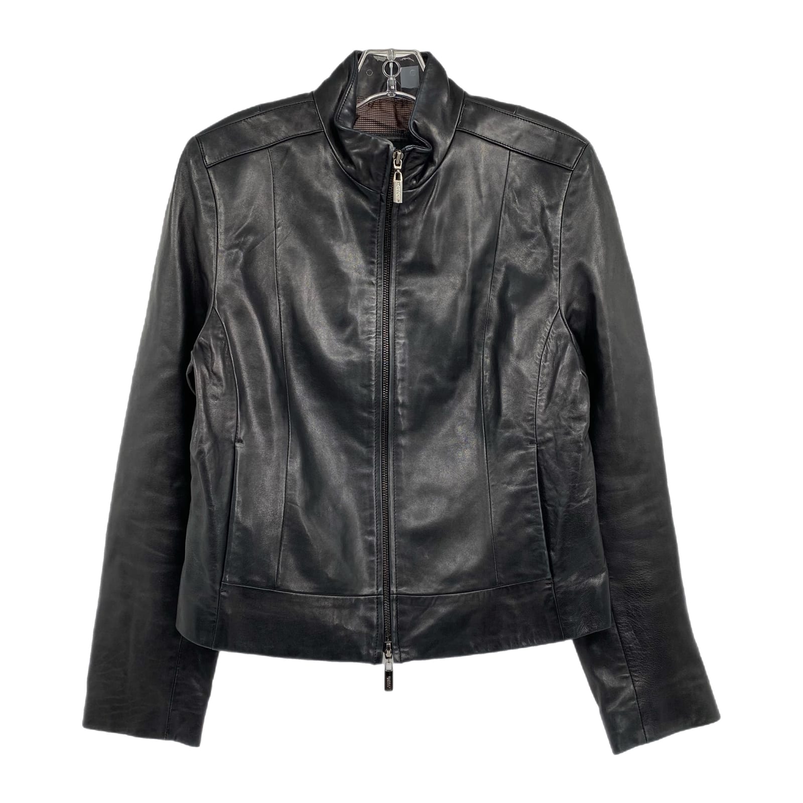 Siena Studio Black Leather Zip-Up Jacket