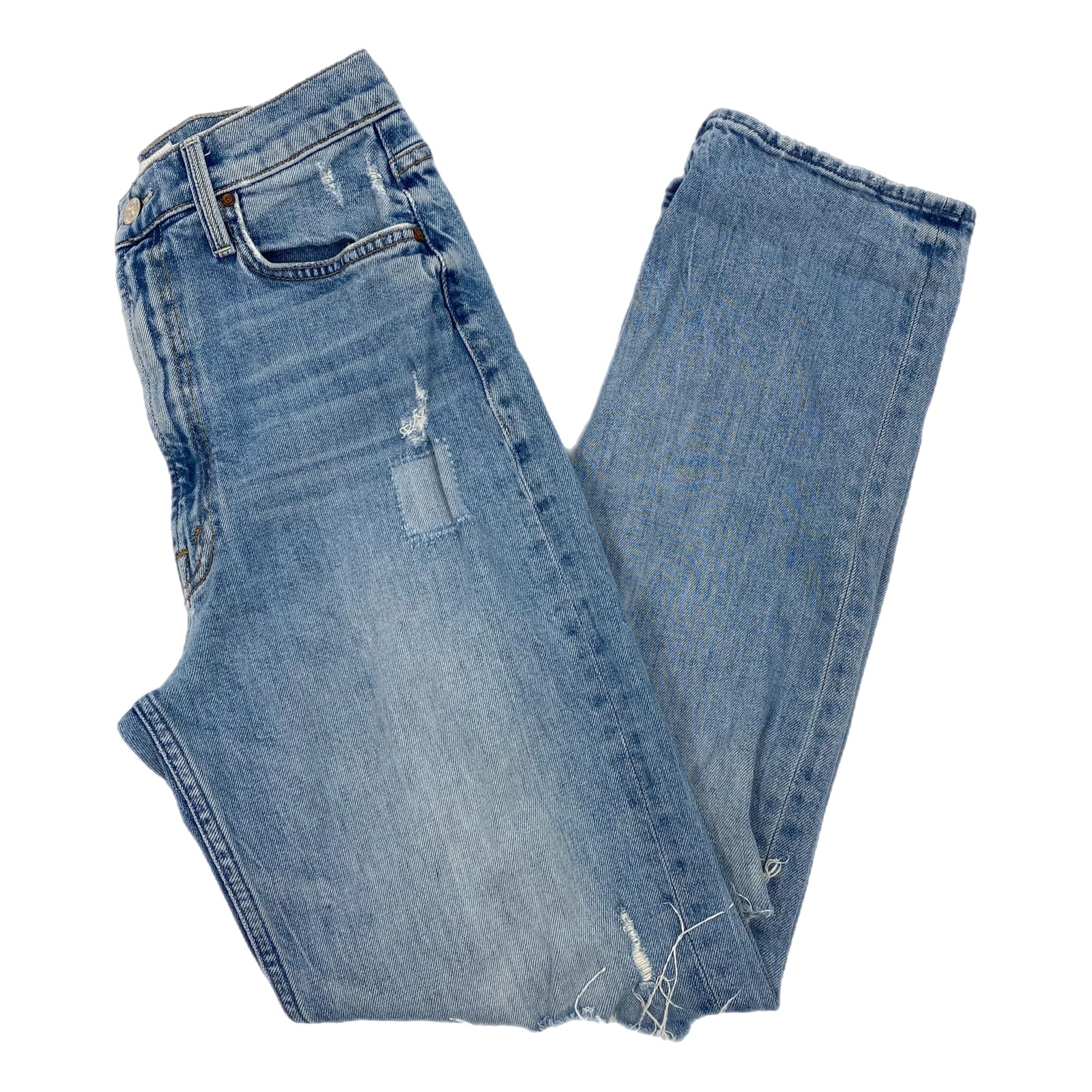 Mother Light Wash High Waisted Study Hover Jeans