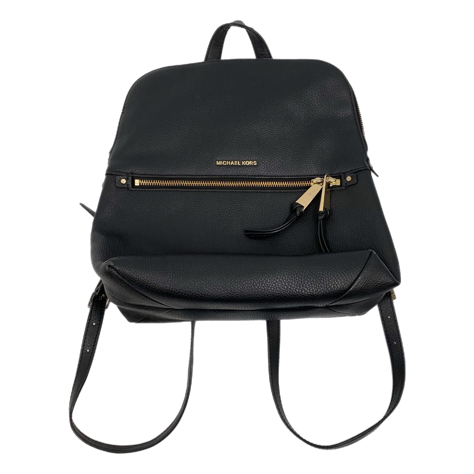 Michael Kors Black Pebbled Leather Backpack