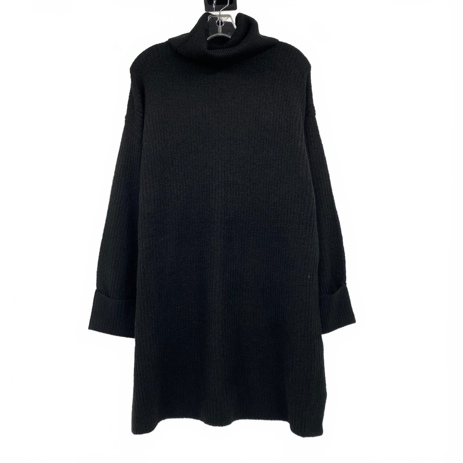 Topshop Black Knit Turtleneck Sweater Dress