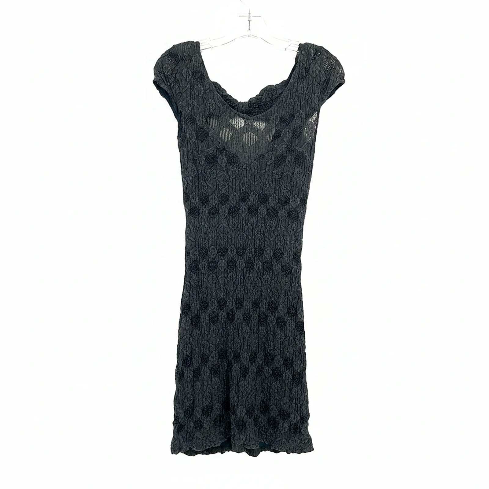 Free People Blue Mini Dress Cotton Nylon Spandex