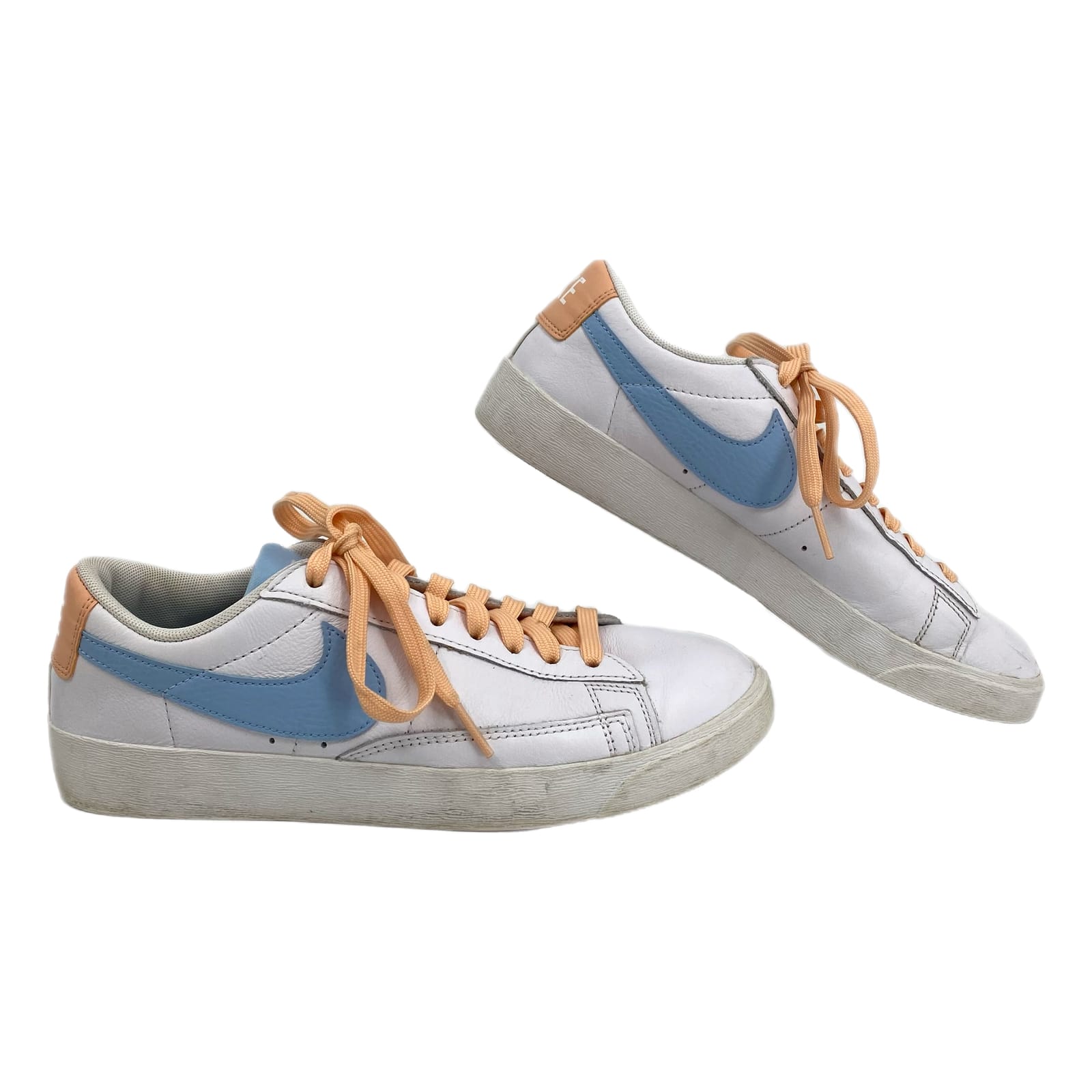 Nike White Orange Blazer Low Sneakers