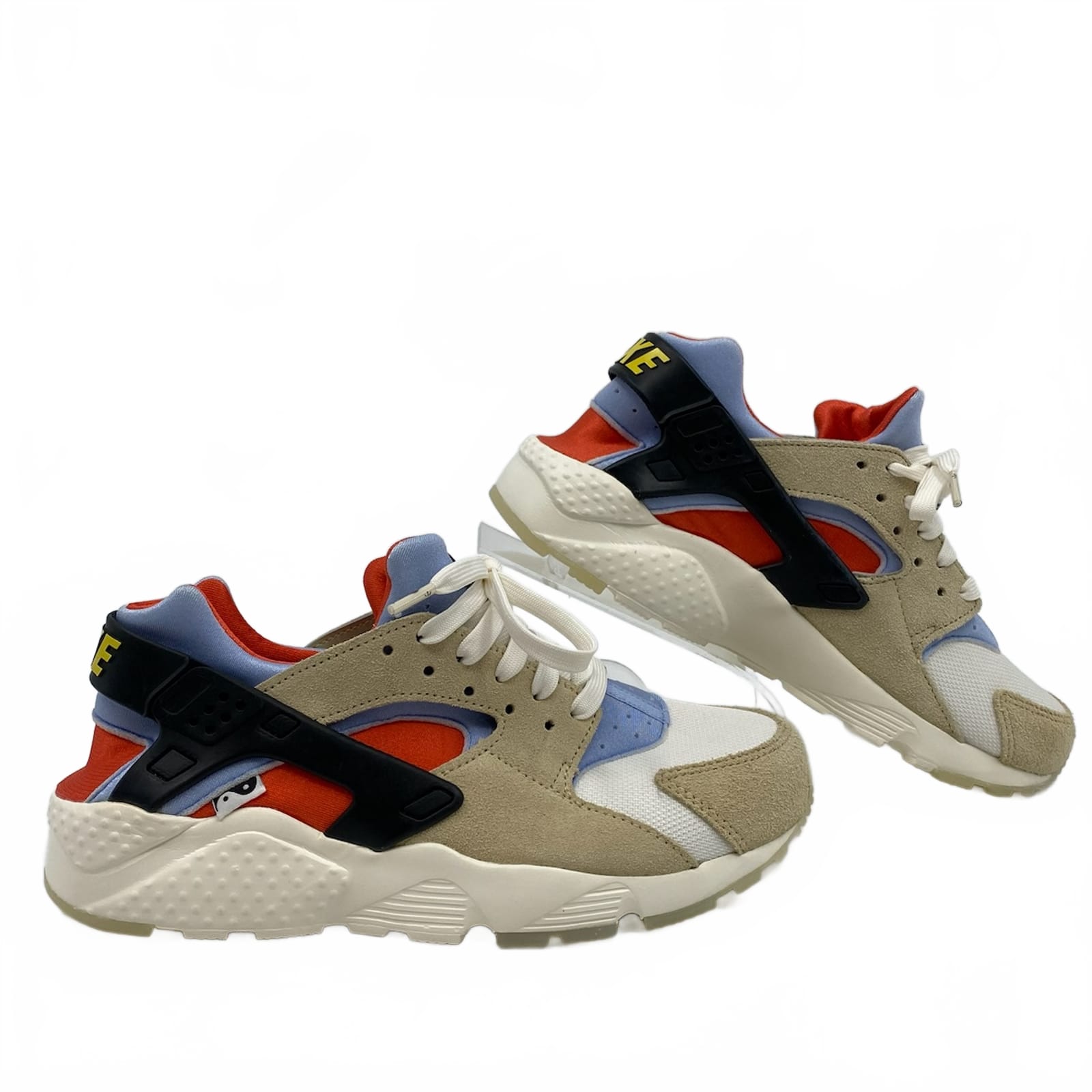Nike Beige Blue Huarache Yin Yang Sneakers