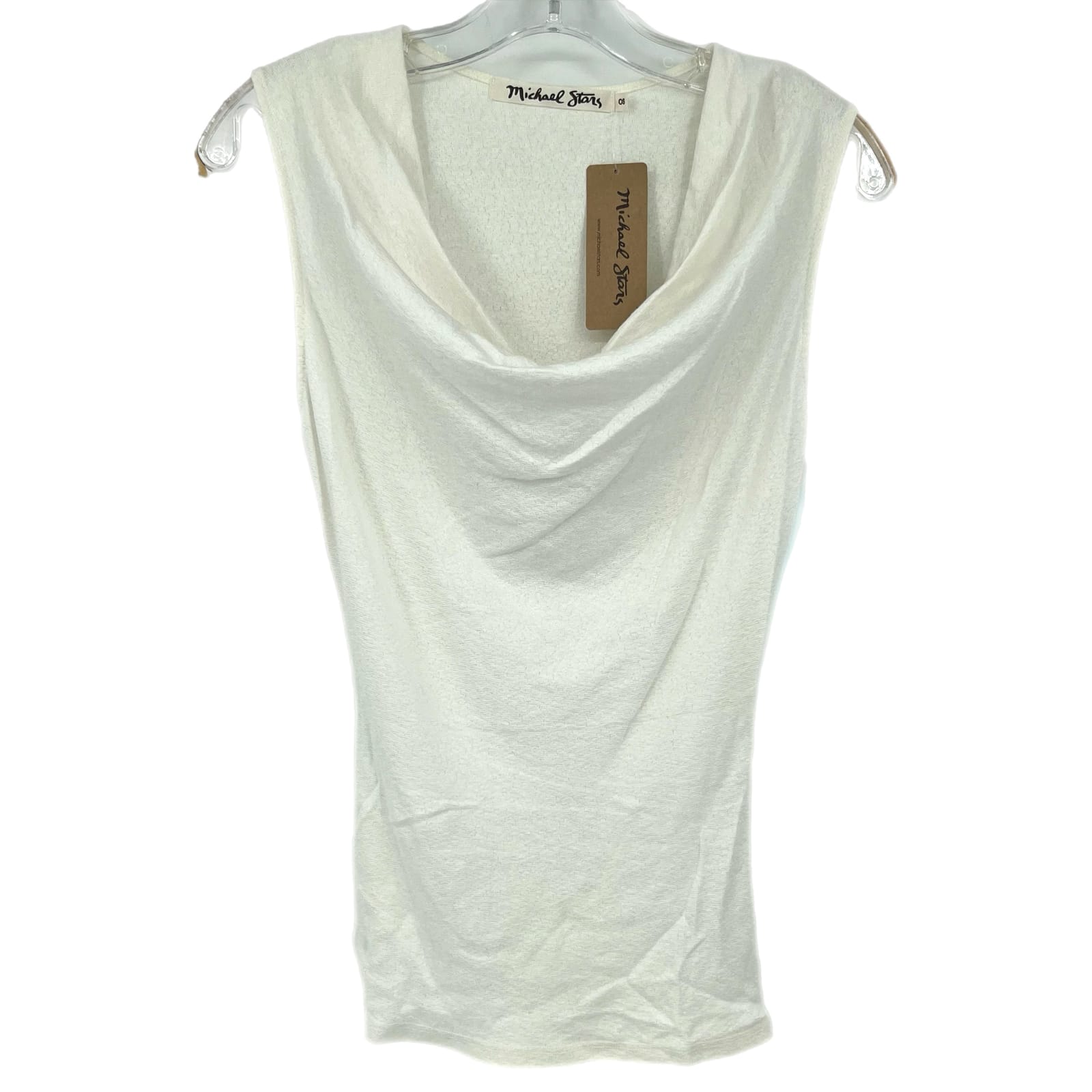 Michael Stars Cream Cowl Neck Sleeveless Tank Top