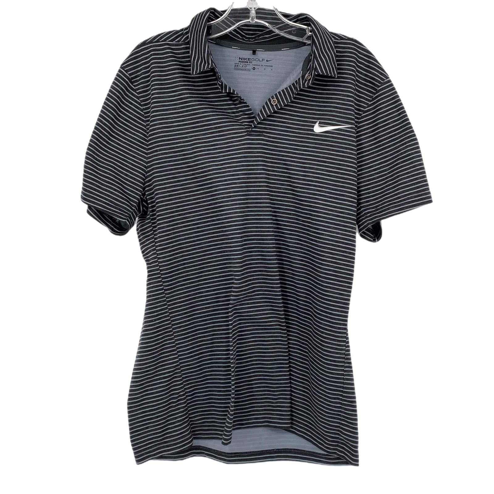 Nike Gray Classic Striped Polo Shirt
