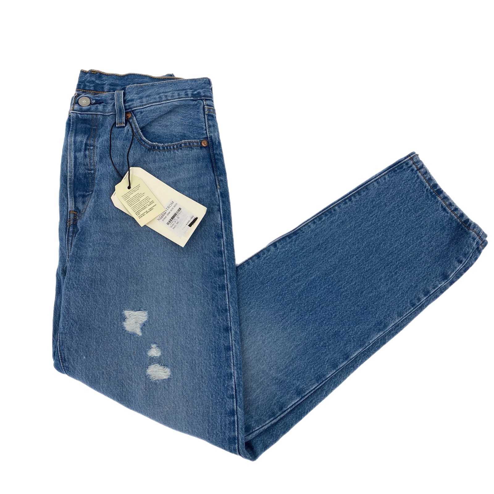 Levi's Blue High Rise Boyfriend Jeans