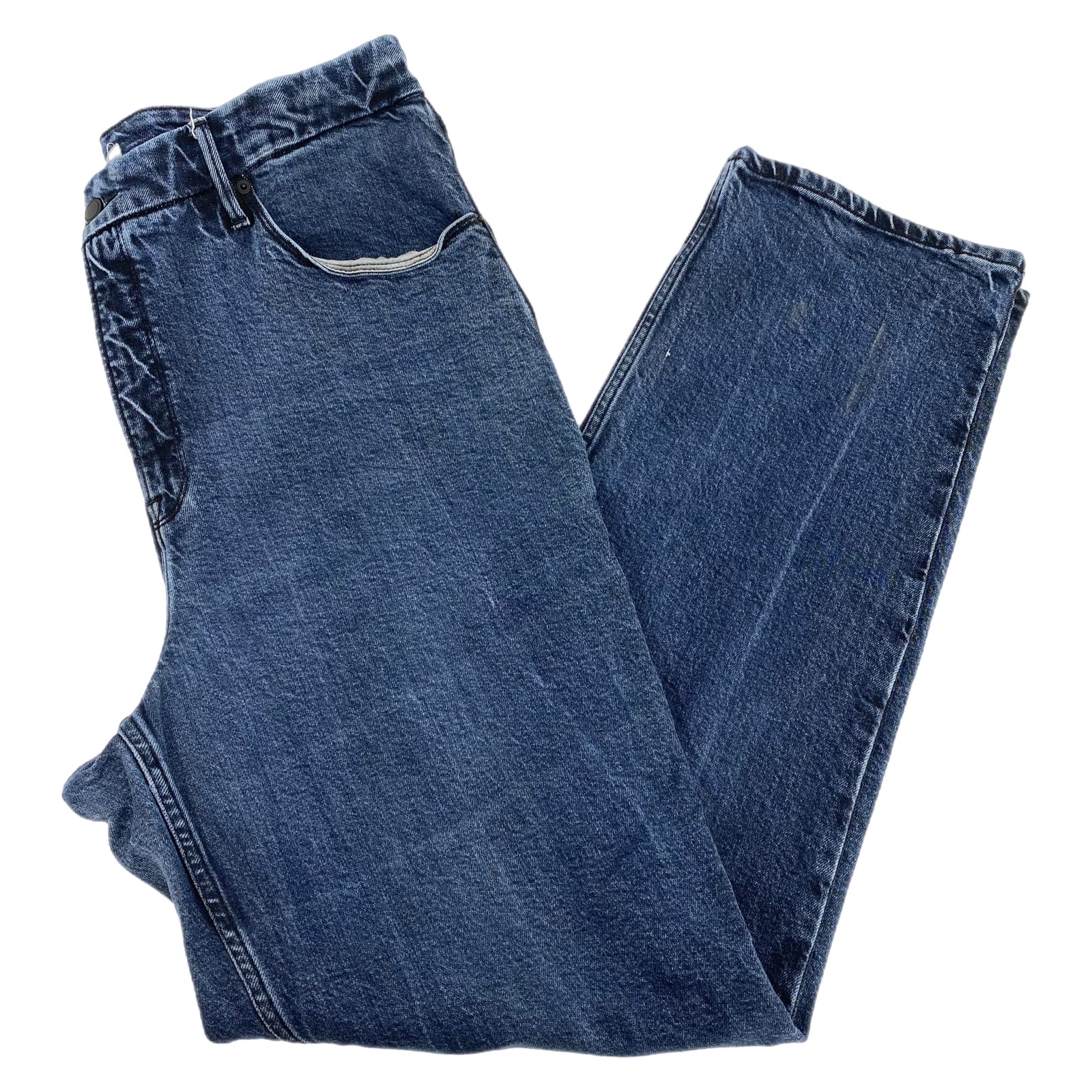 Good American Blue Good Icon Dark Wash Straight Leg Jeans