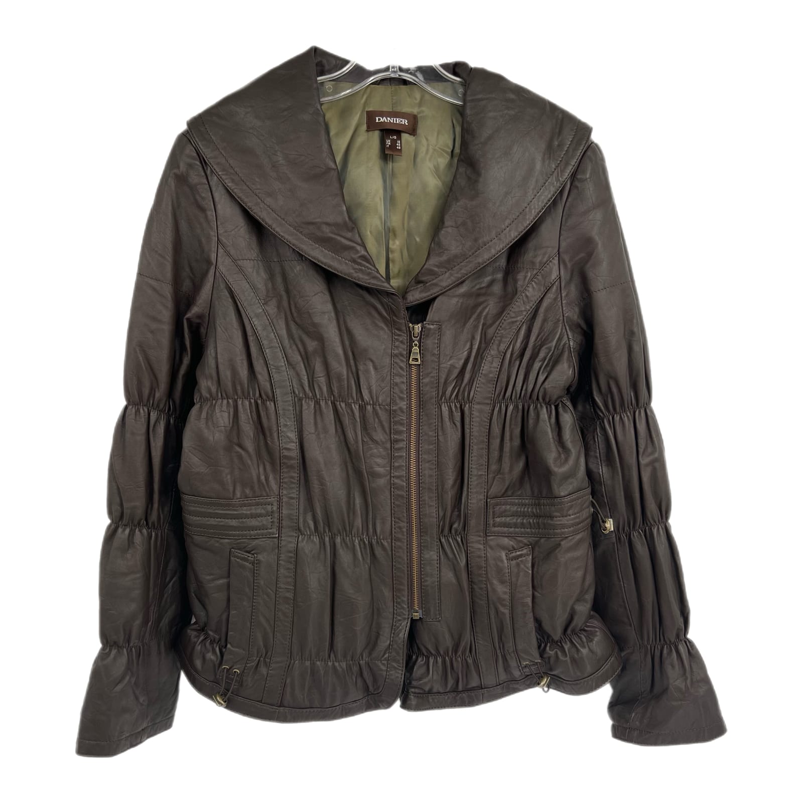 Danier Brown Zip Classic Leather Jacket