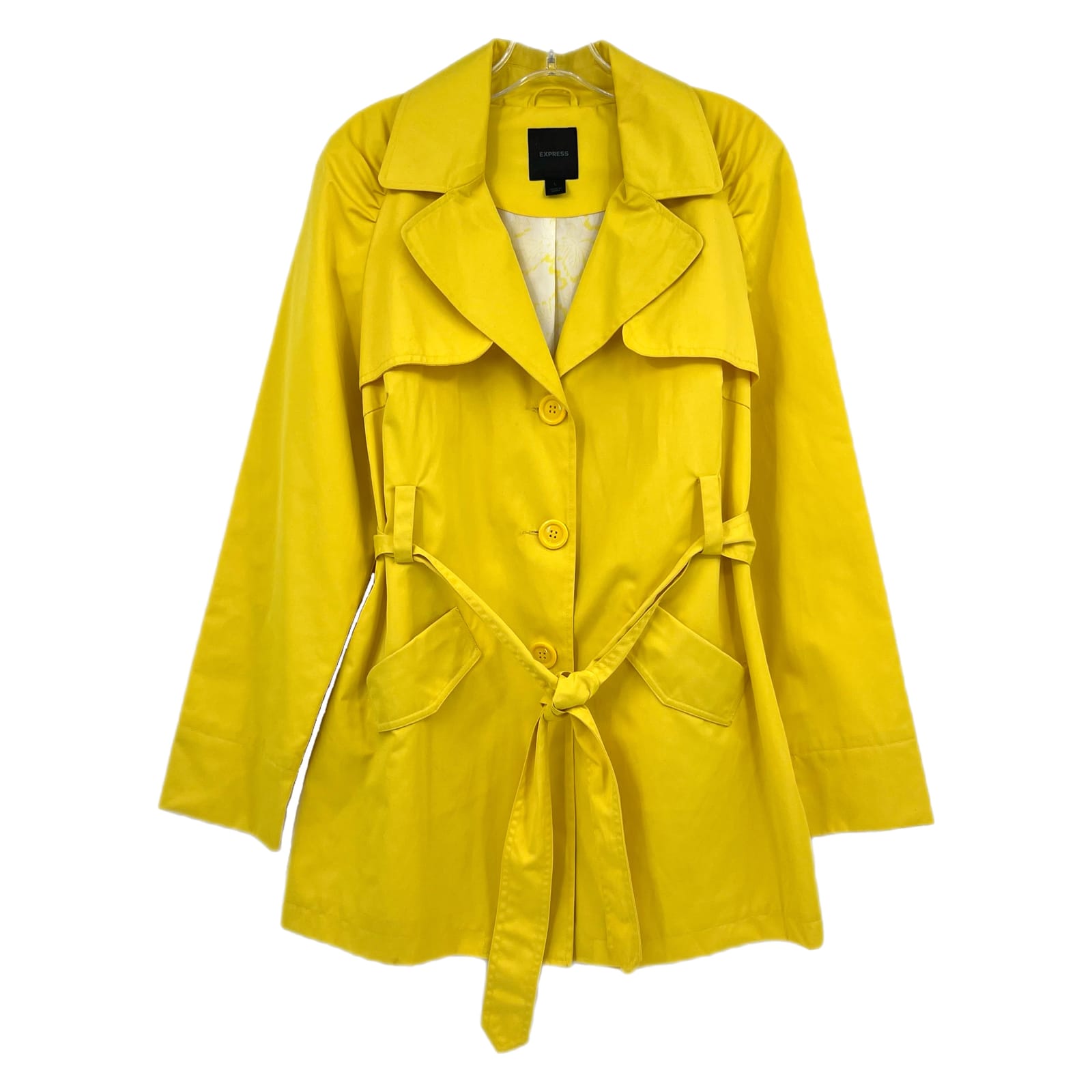 Express Sun-Kissed Yellow Belted Jacket