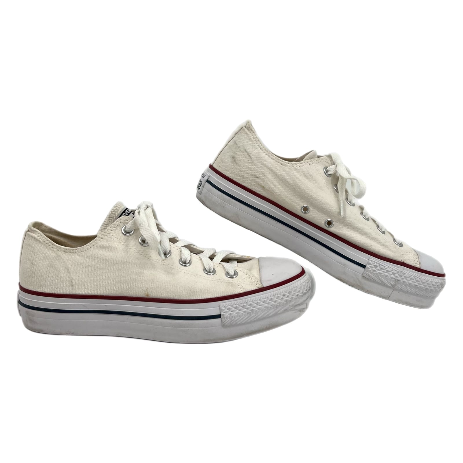Converse Cream Platform Canvas Sneakers
