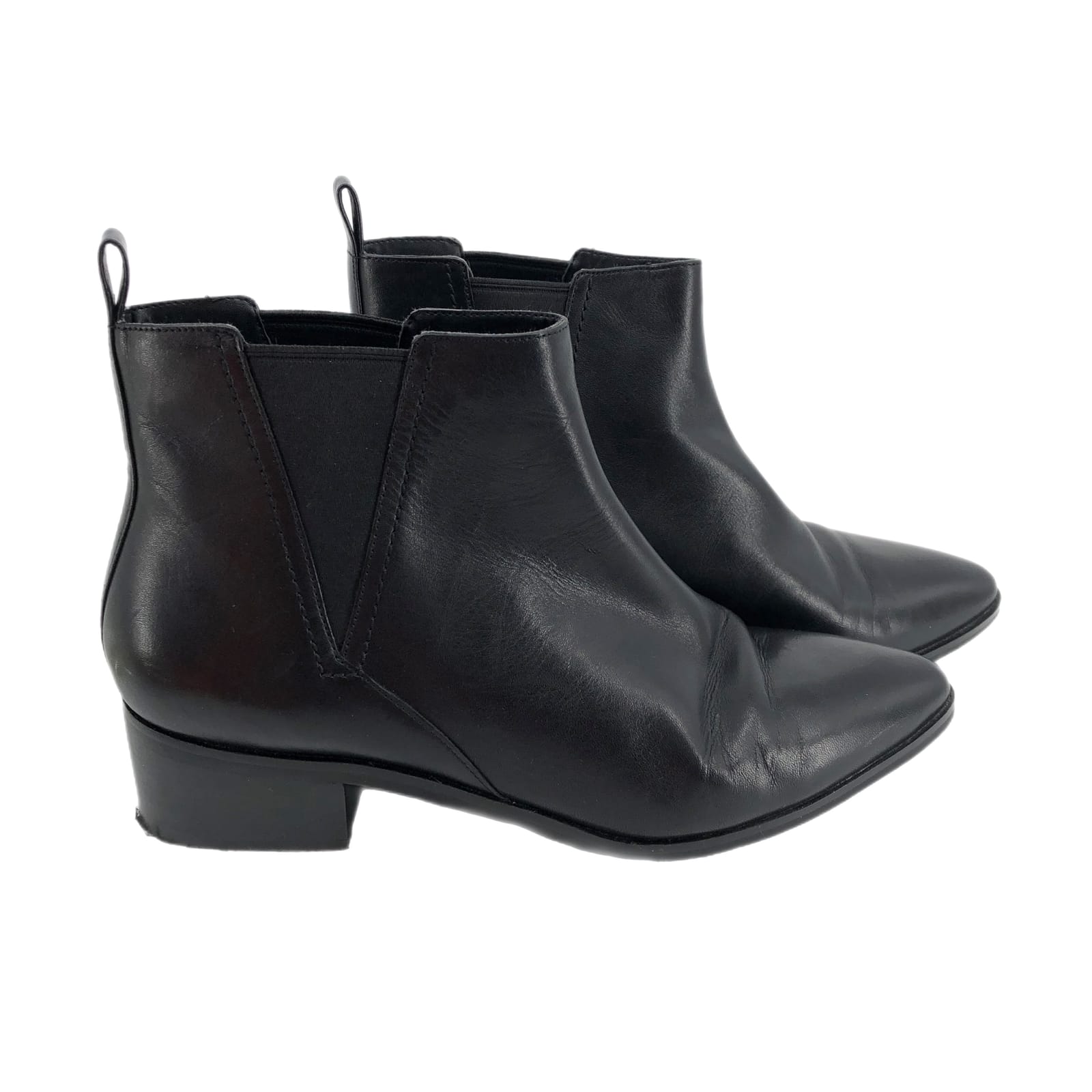 Cole Haan Black Leather Heeled Boots