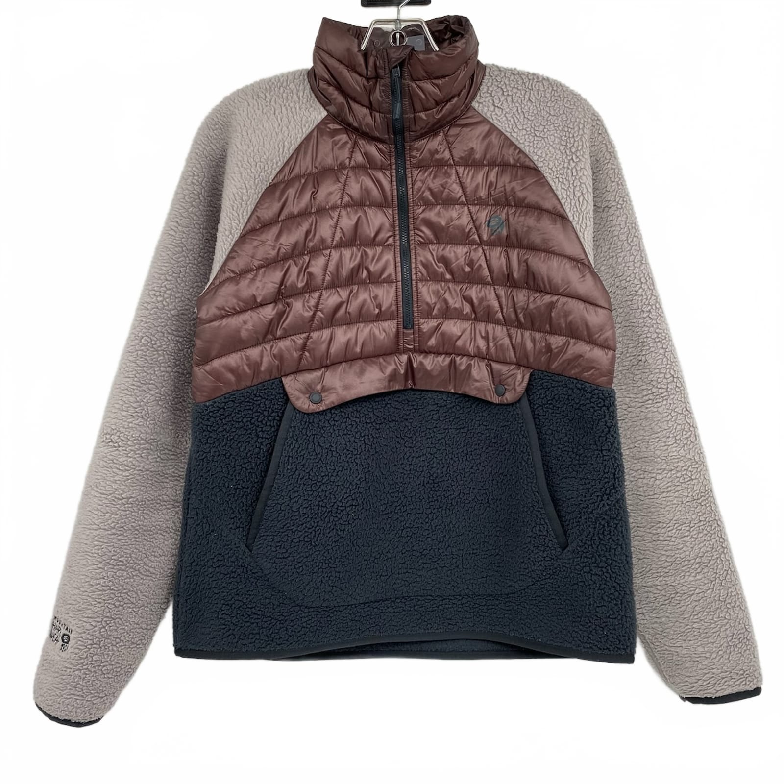 Mountain Hardwear Gray Brown Fleece Puffer Pullover