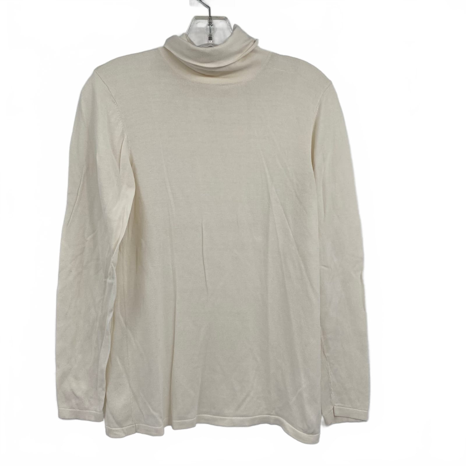 Lilysilk White Silk Turtleneck Tee