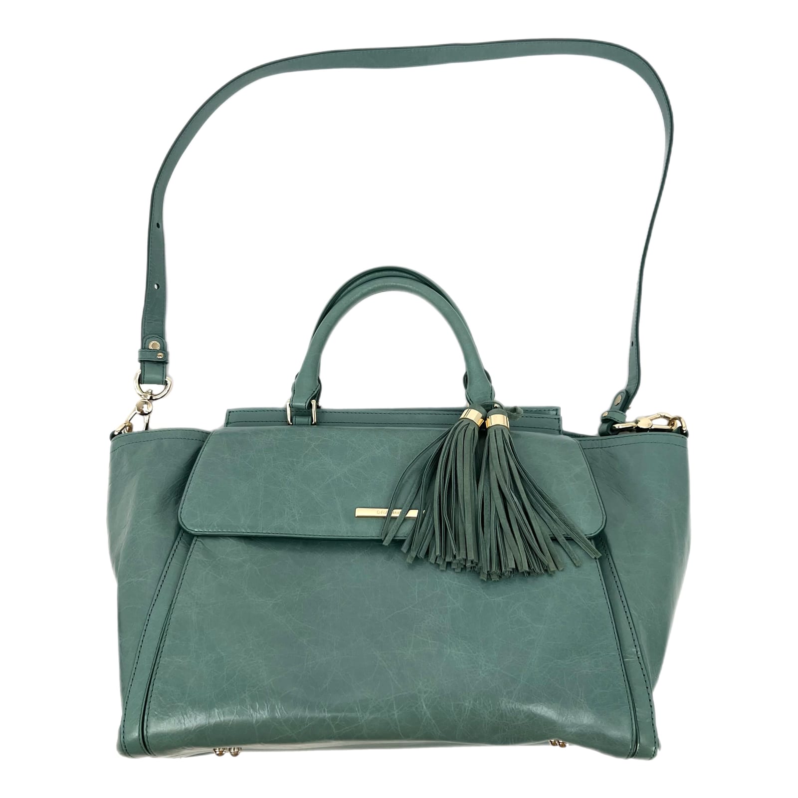 Brahmin Blue Leather Satchel