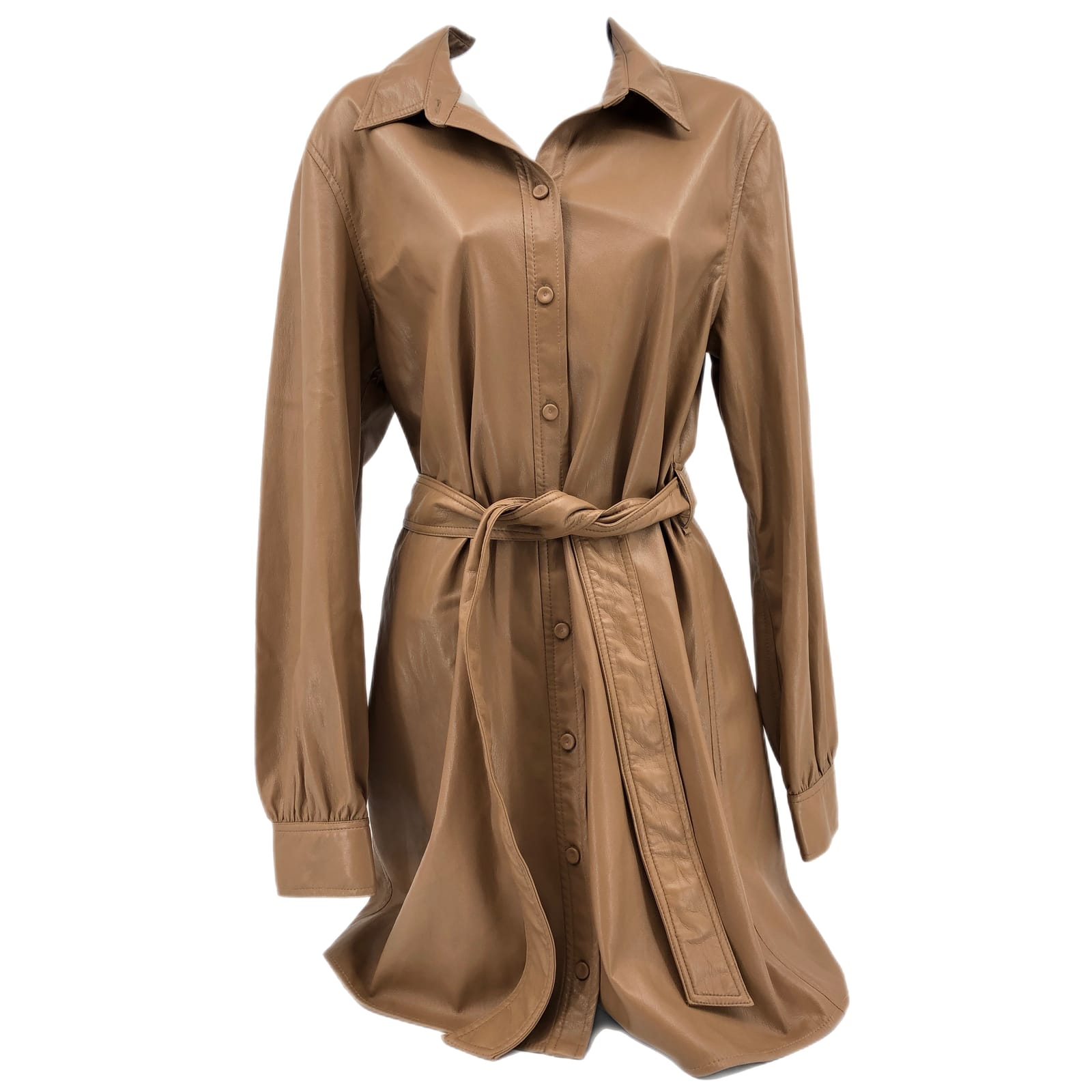 Wilfred Brown & Tan Long Sleeve Trench Coat
