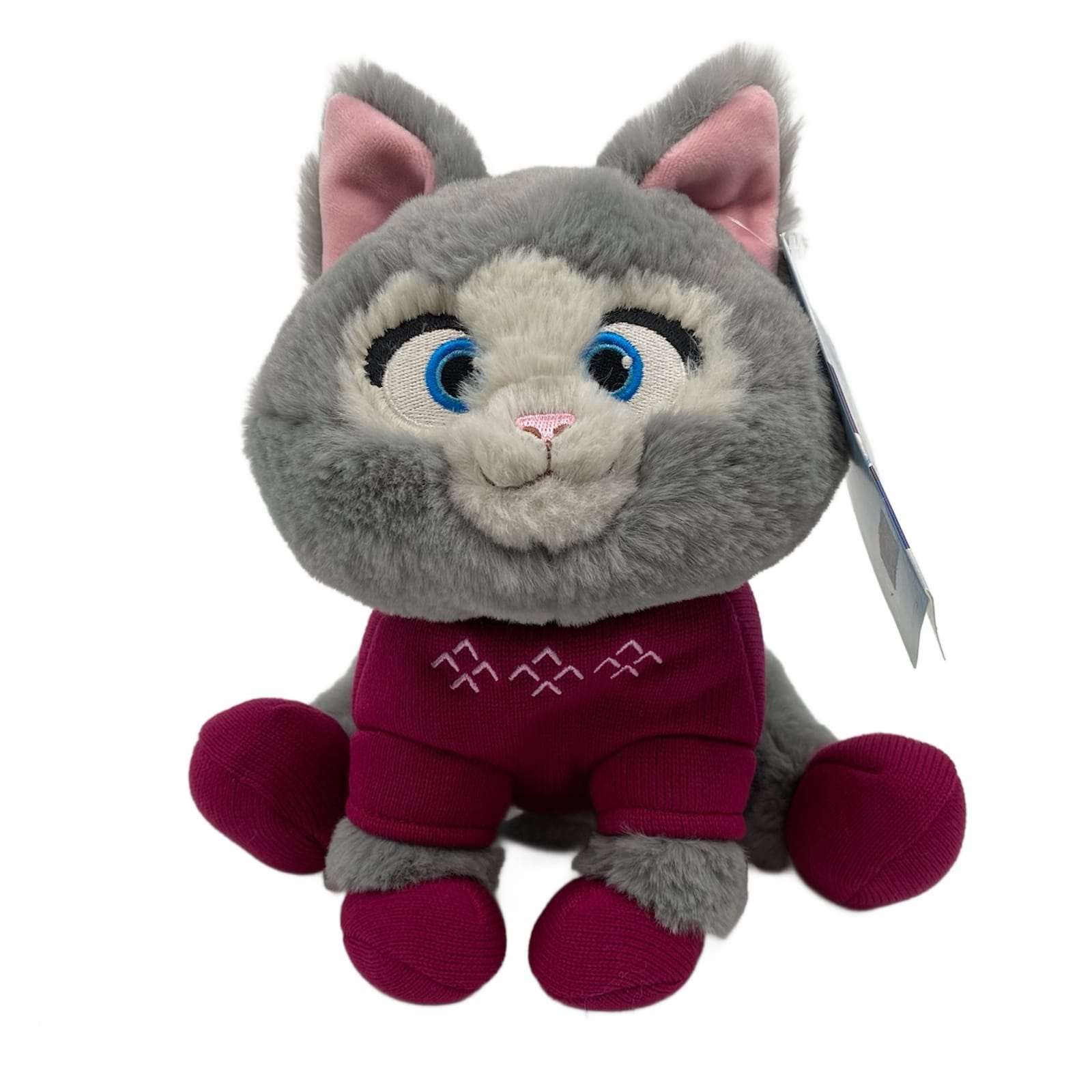 Disney Gray Pink Frozen Kitten Plush