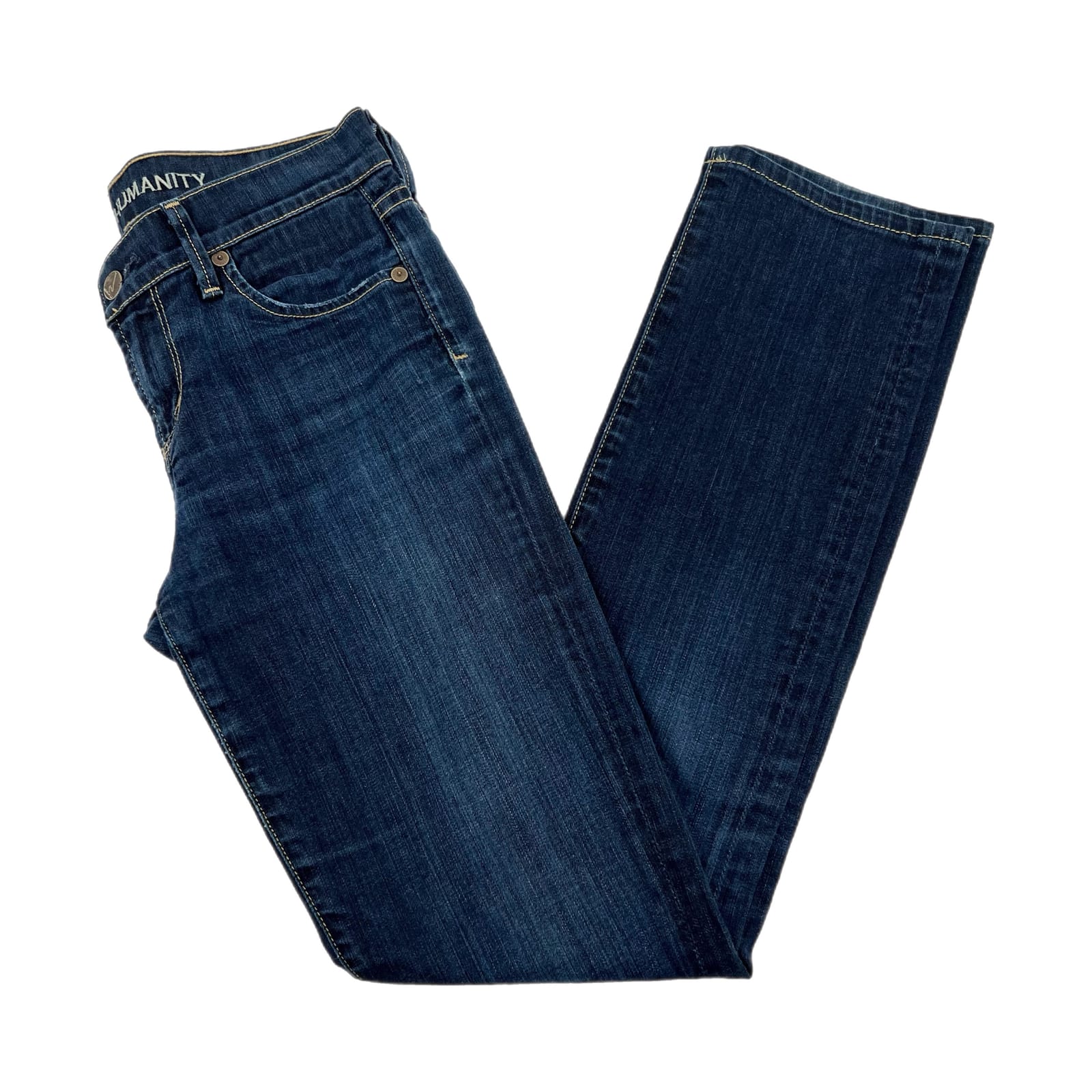 Citizens Of Humanity Blue Dark Wash Straight Leg Jeans