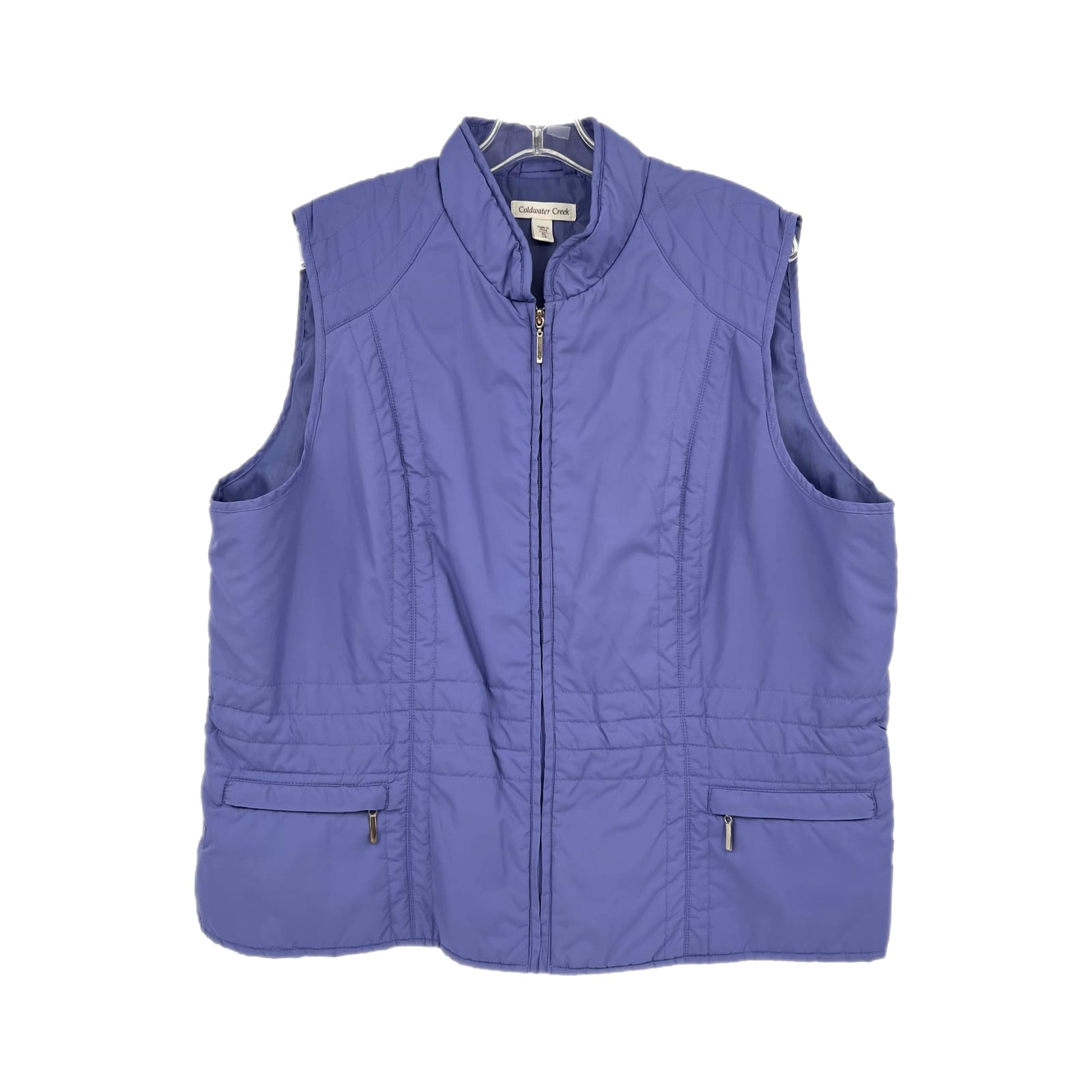 Coldwater Creek Purple Drawstring Waist Vest
