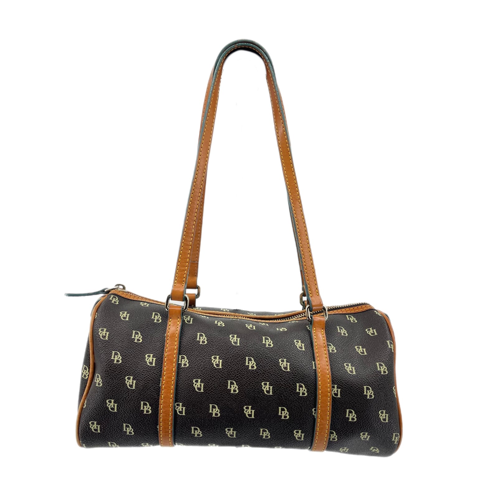 Dooney & Bourke Brown & Tan Leather Shoulder Bag