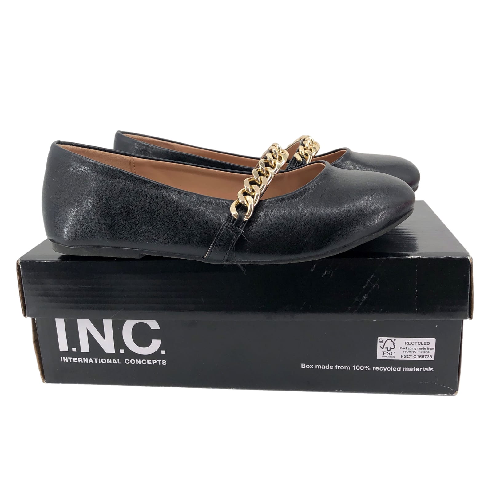 Classic Black Leather Flats