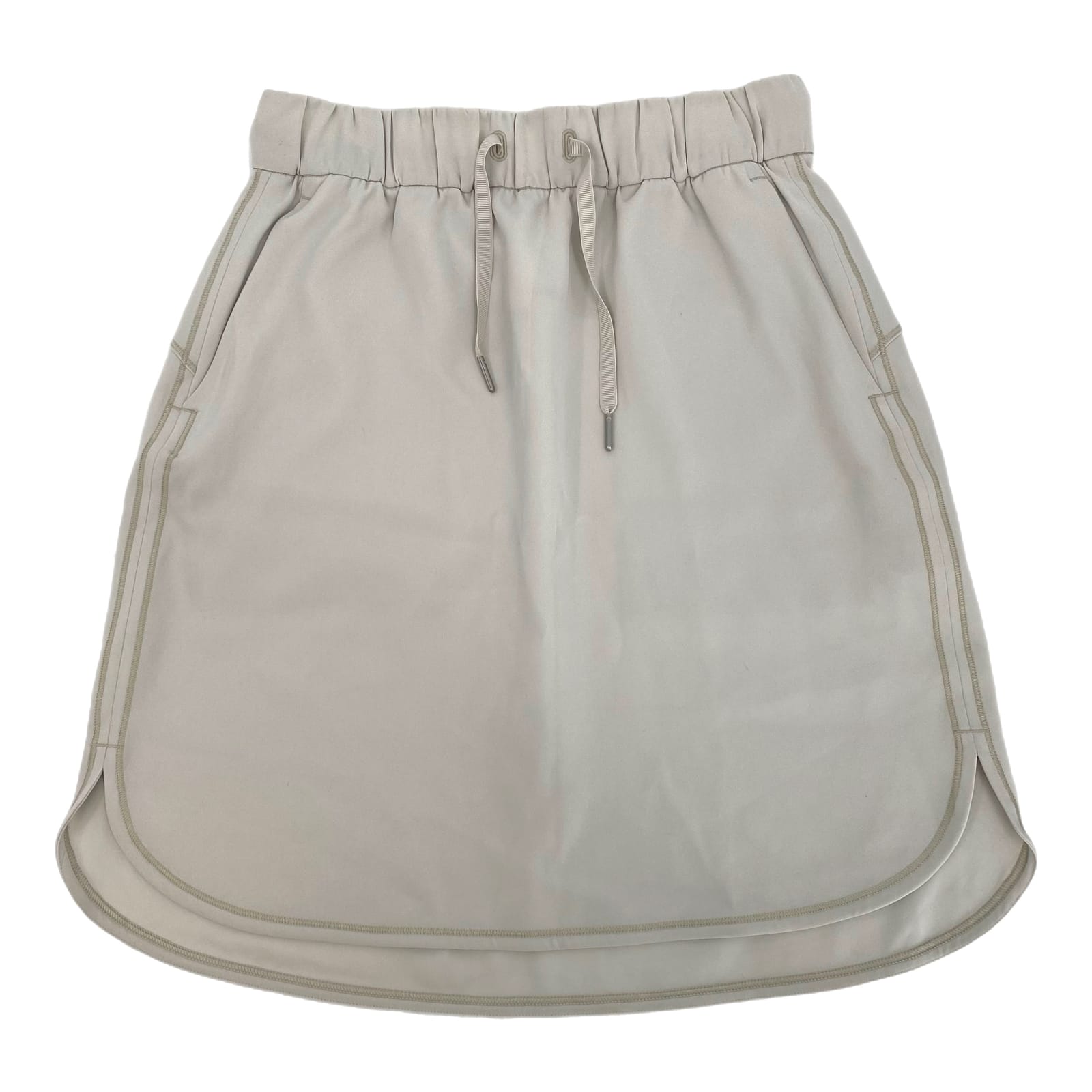 Lululemon Beige Athletic Drawstring Mini Skirt