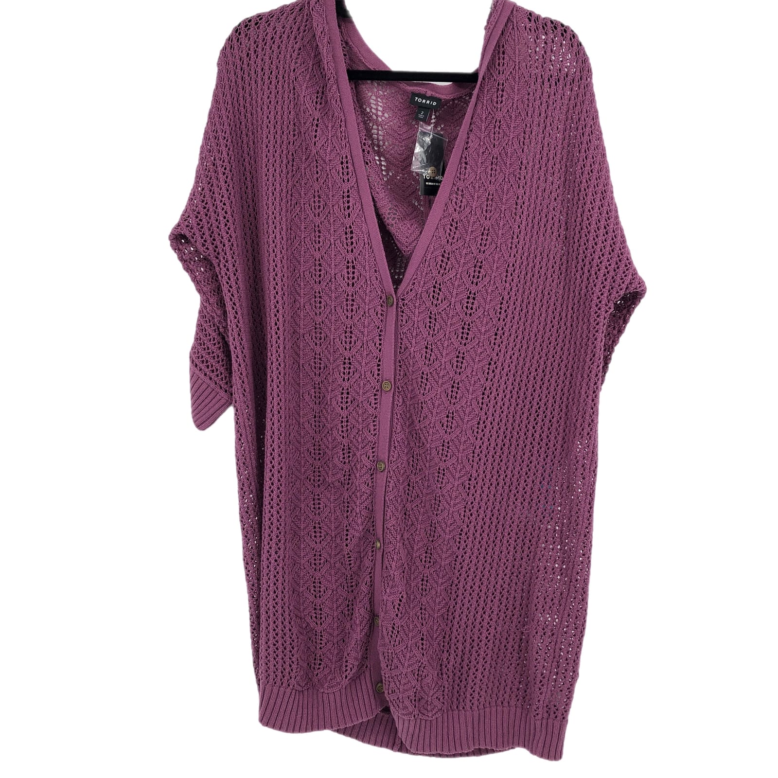 Torrid Purple Long Sleeve Cardigan