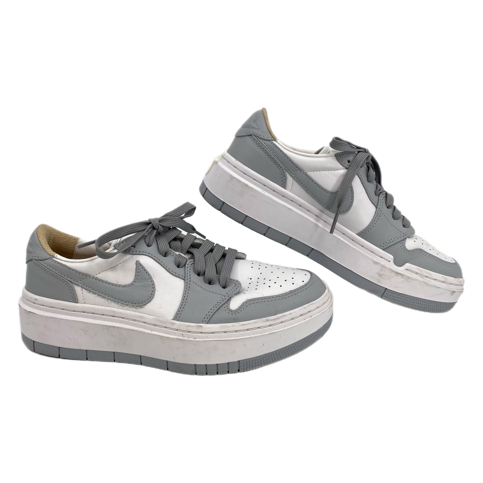 Nike Gray White Elevate Low Athletic Sneakers