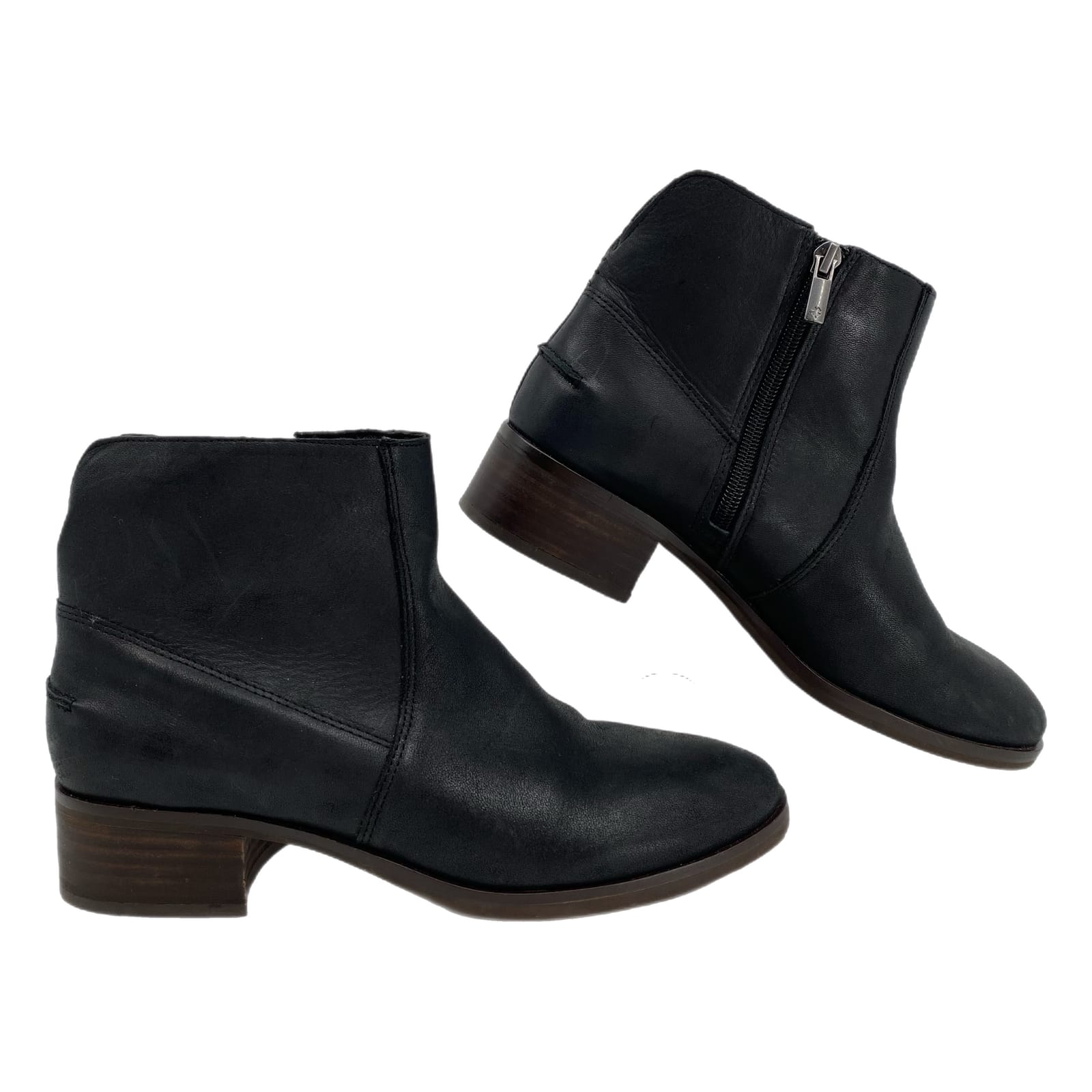 Lucky Brand Black Leather Ankle Boots