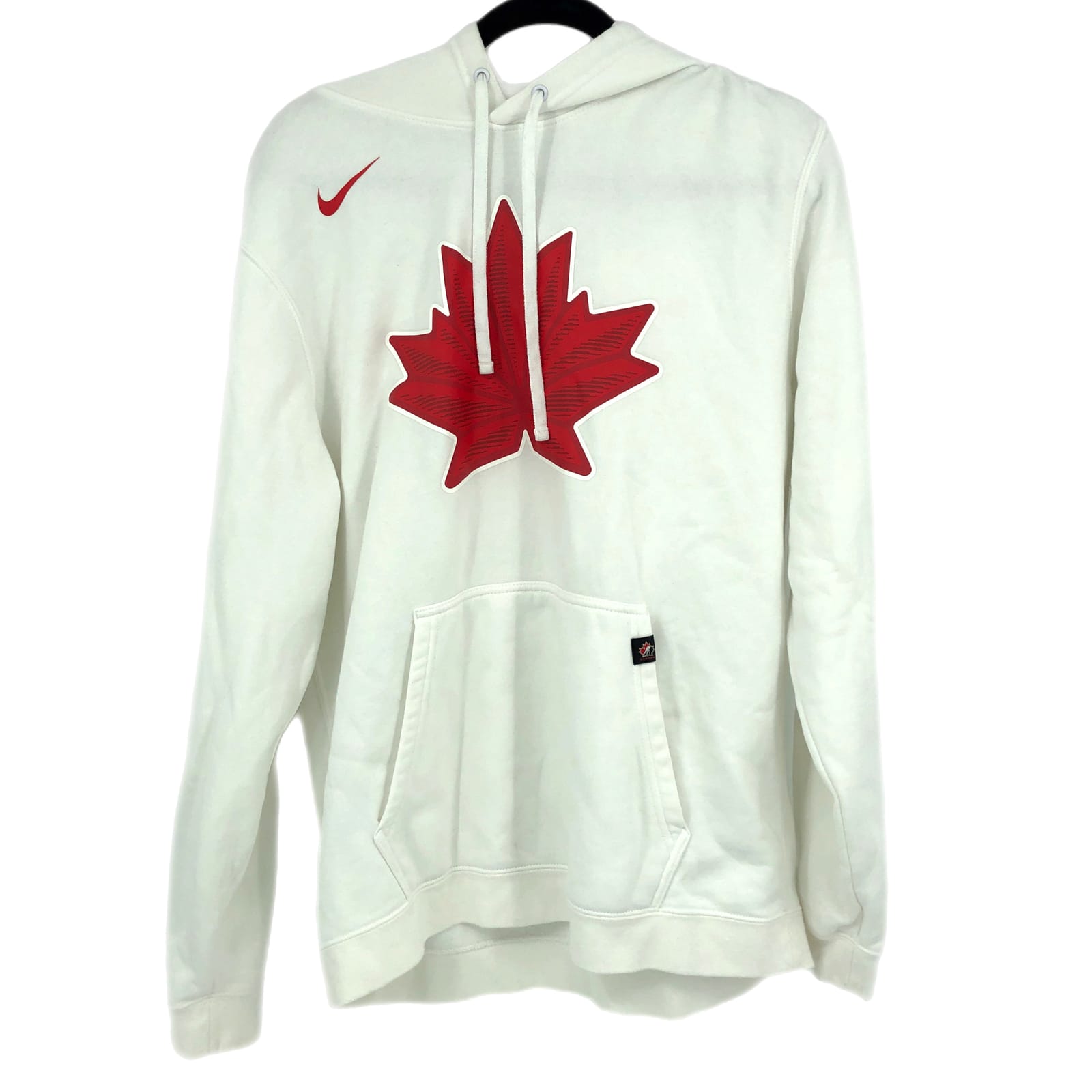 Nike White & Red Basic Pullover Sweatshirt