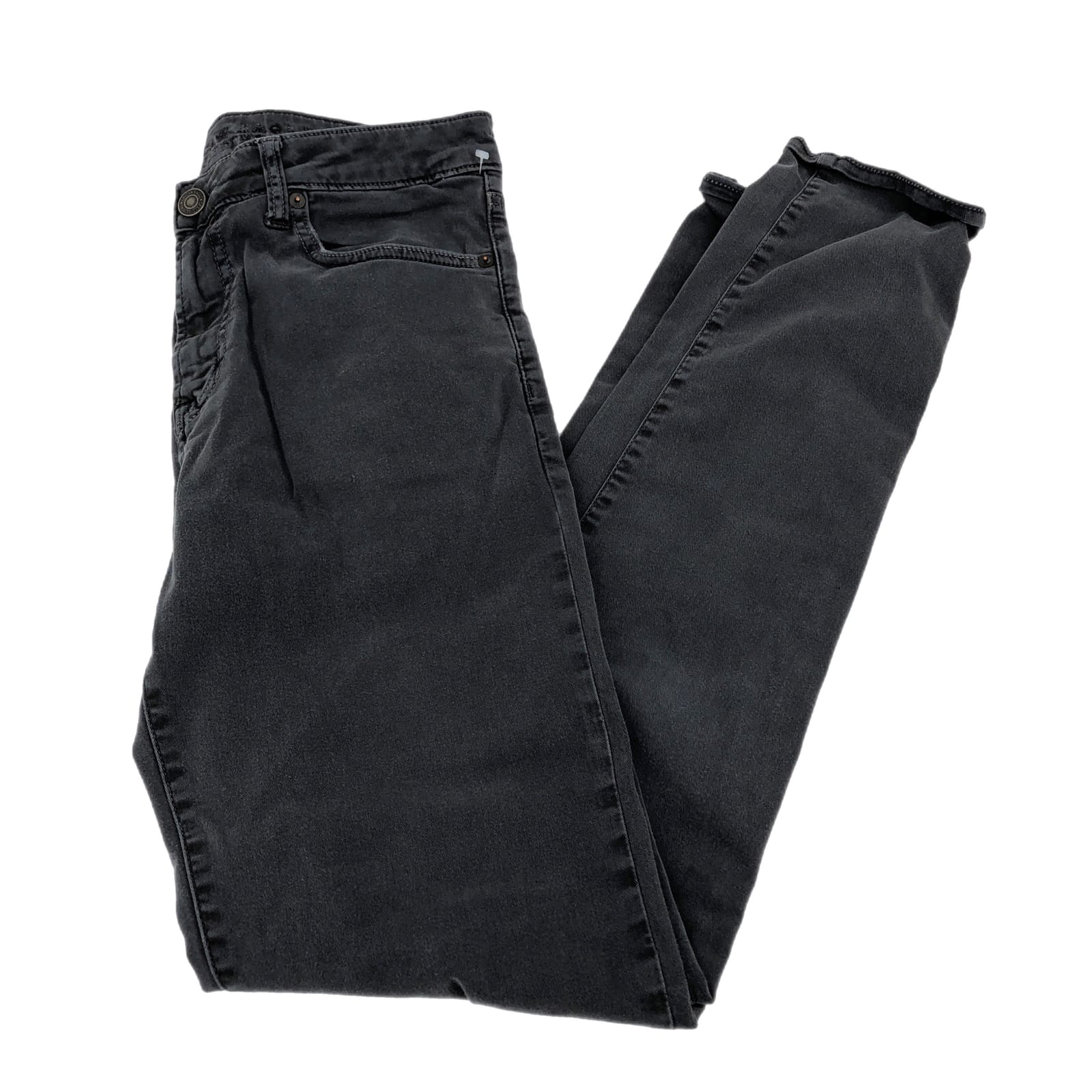 American Eagle Outfitters Gray High-rise Straight Leg Jeans