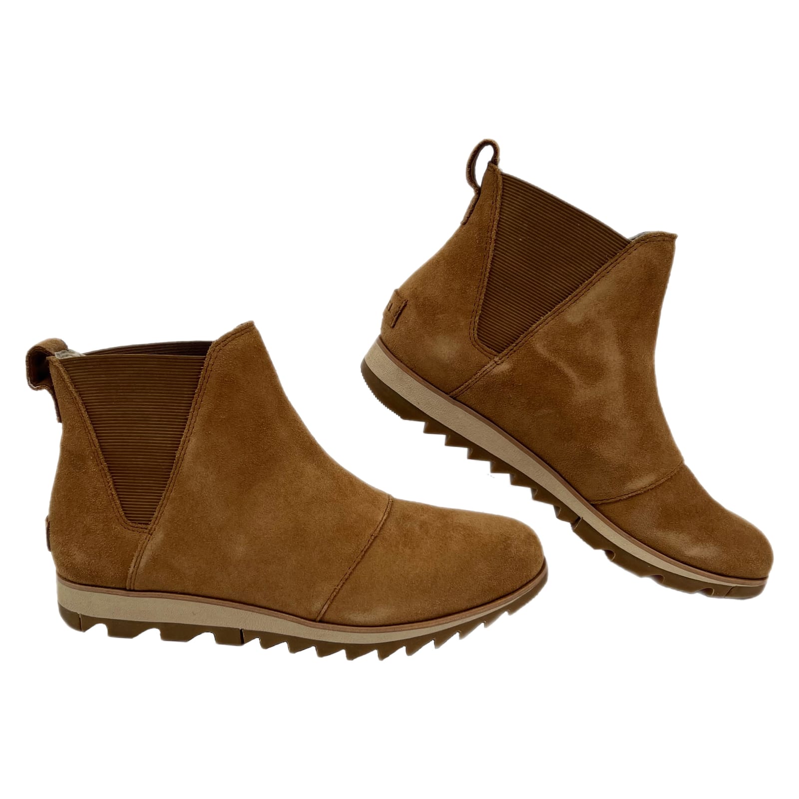 Sorel Tan Suede Harlow Chelsea Ankle Boots