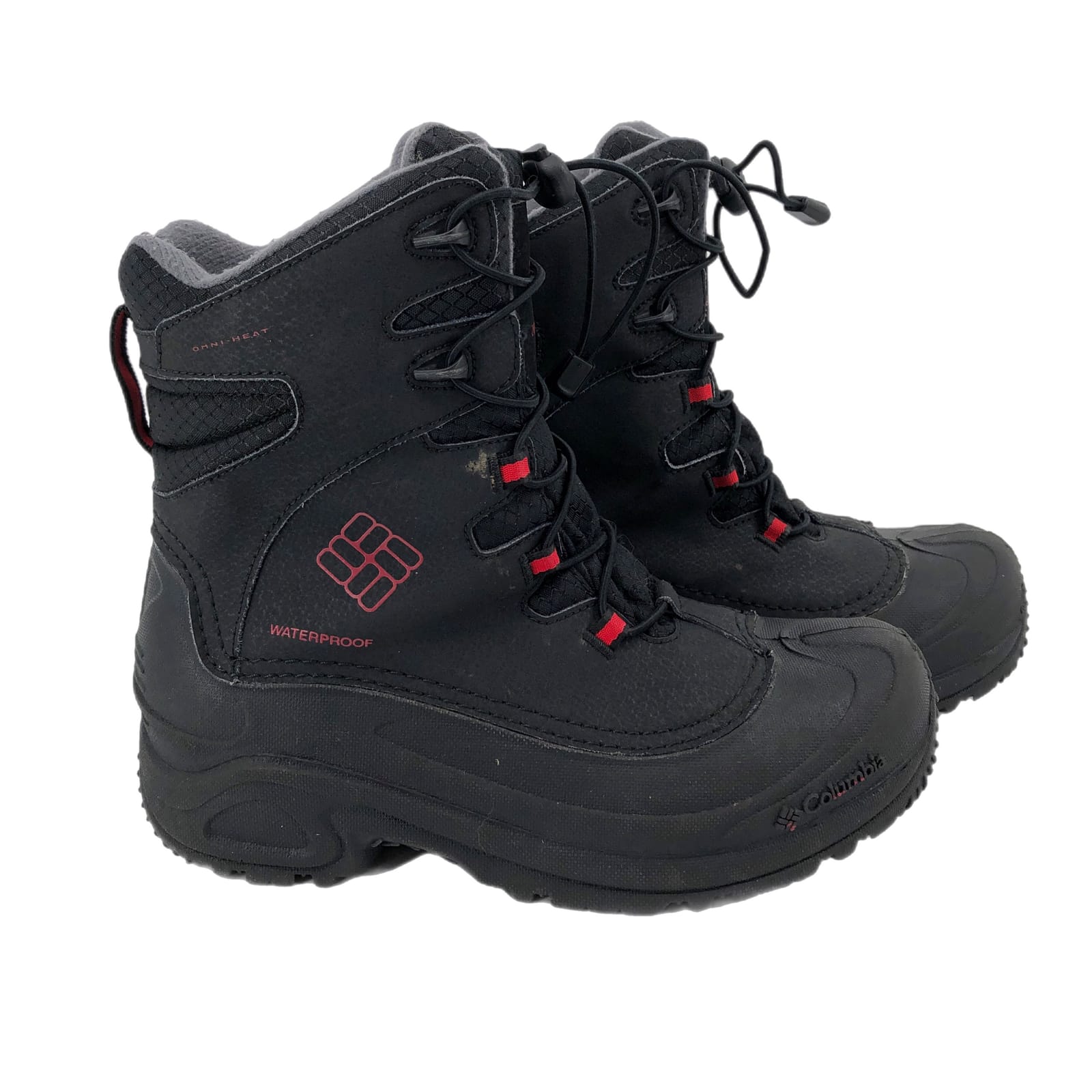 Columbia Black & Red Waterproof Winter & Rain Boots