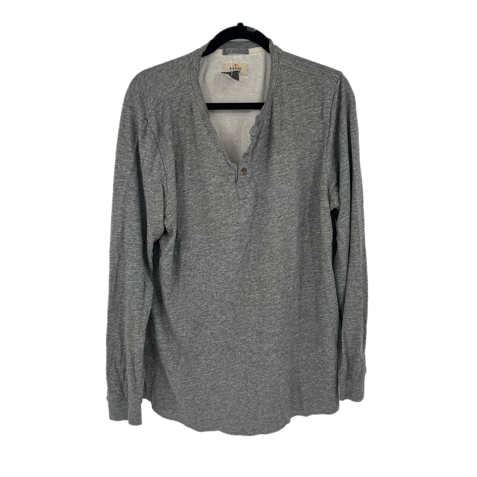 Marine Layer Gray Relaxed Fit Long Sleeve T-Shirt