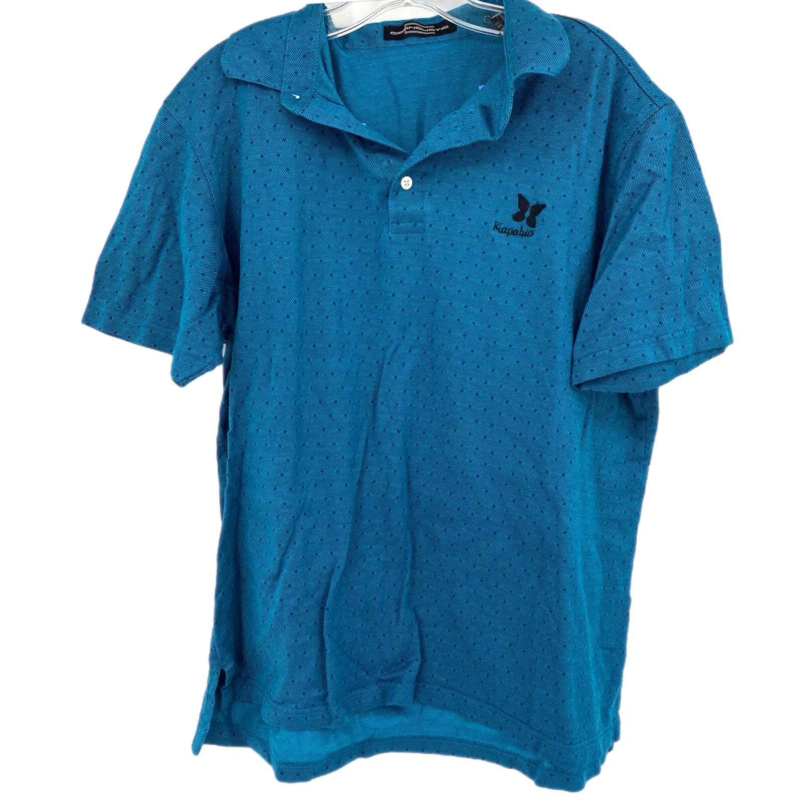 Carnoustie Blue Polka Dot Polo Shirt