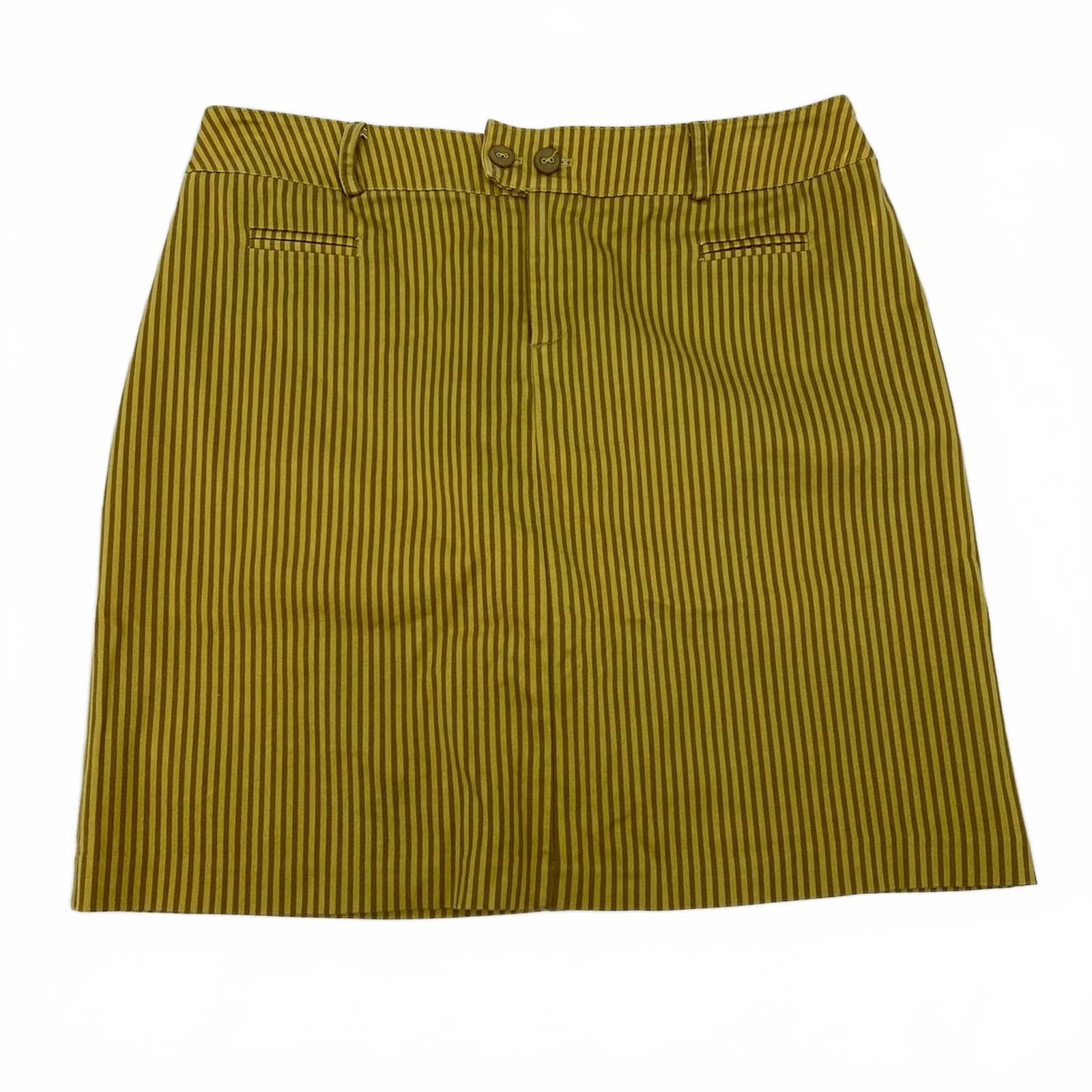 Betsey Johnson Green Striped Mini Skirt