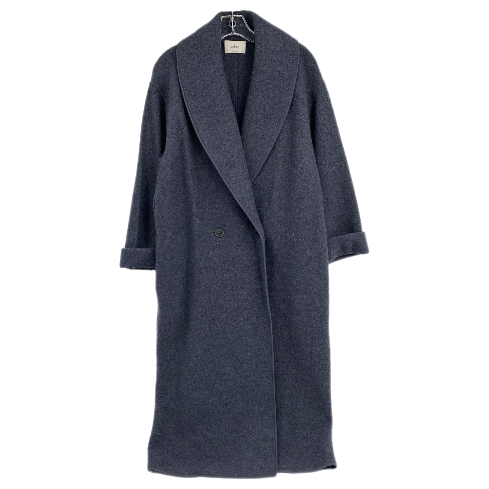 Wilfred Gray 100% Merino Wool Long Pea Coat