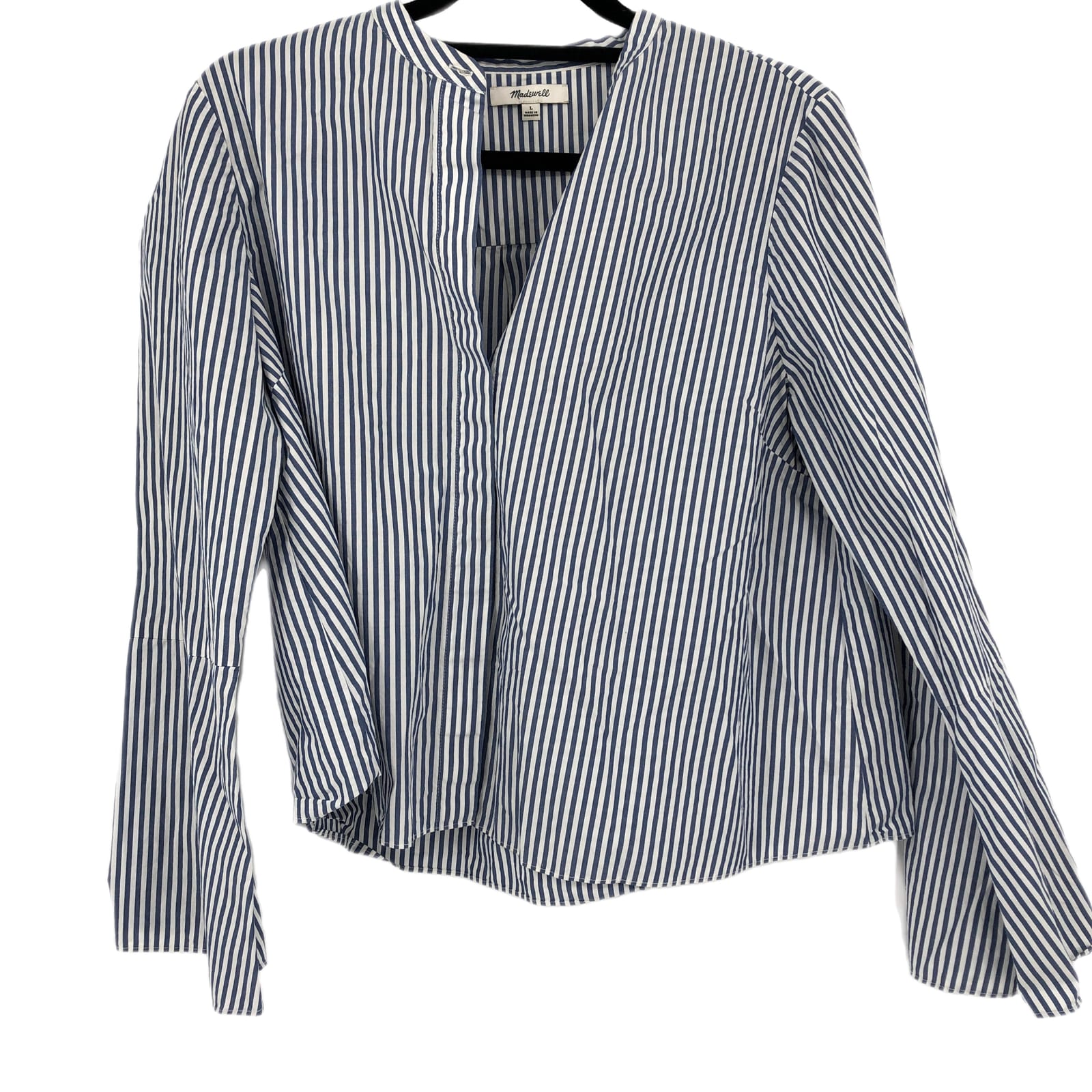 Madewell Blue & White Striped Button Down Shirt