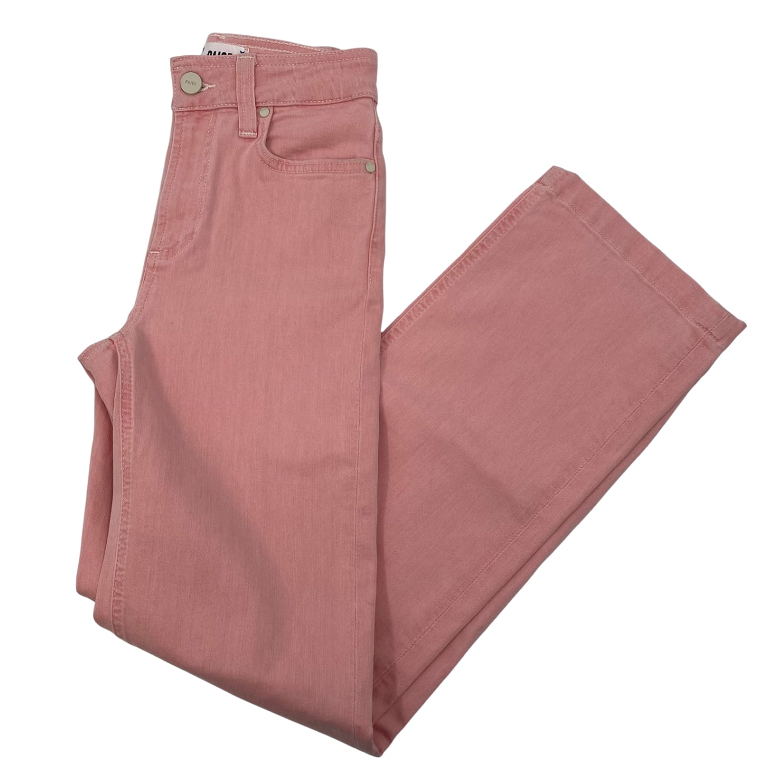 PAIGE Pink Flared Ankle Jeans