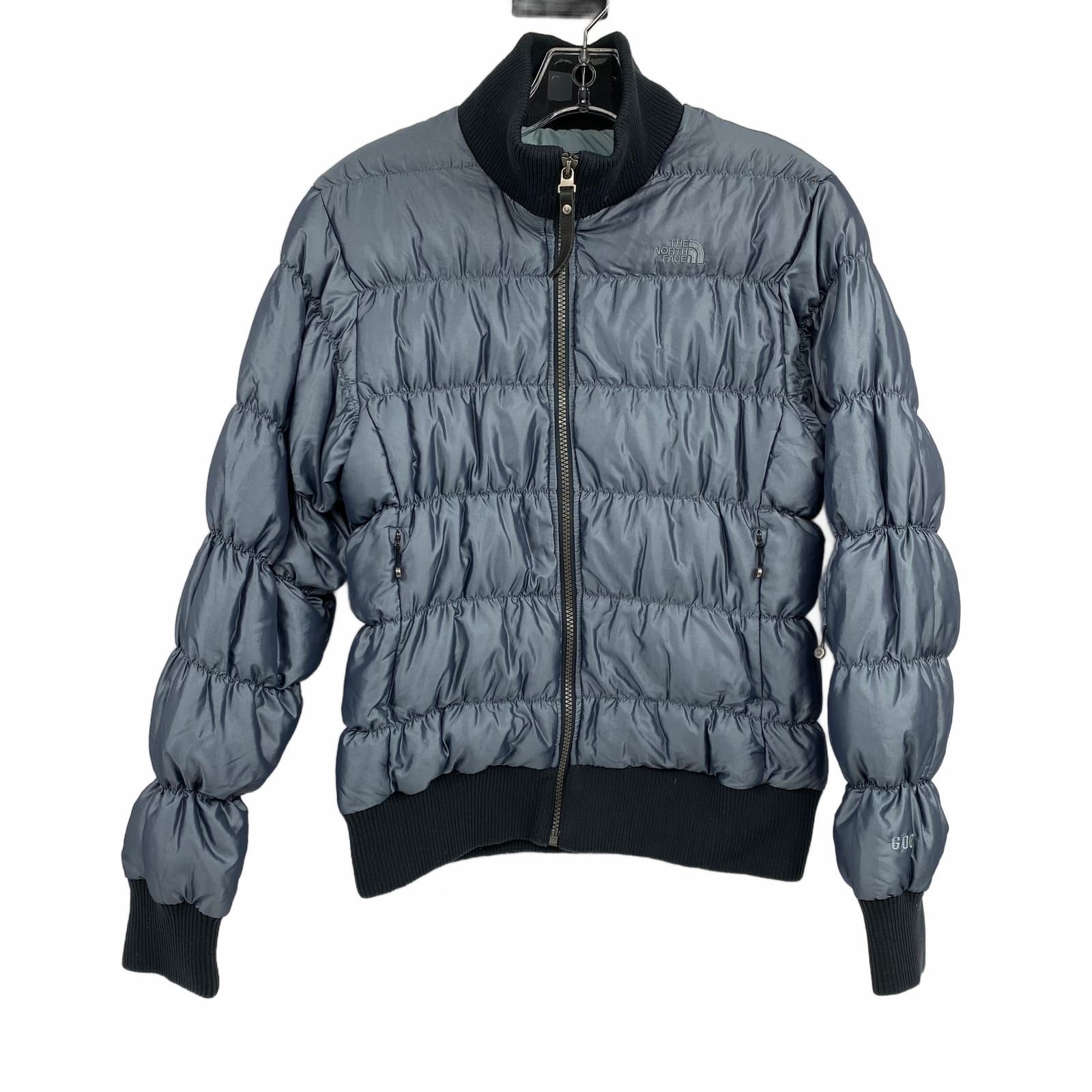 The North Face Blue Fitted Goose Down Puffer Jacket