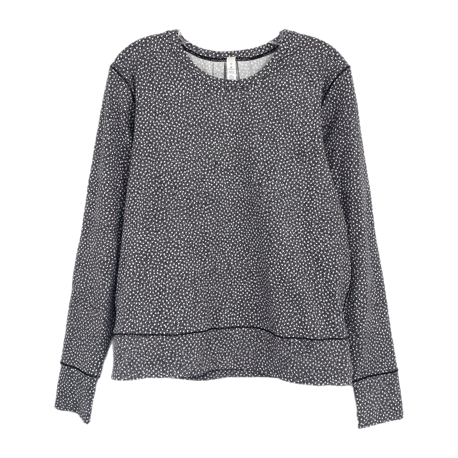 Lululemon Black White Rush Hour Long Sleeve Tee