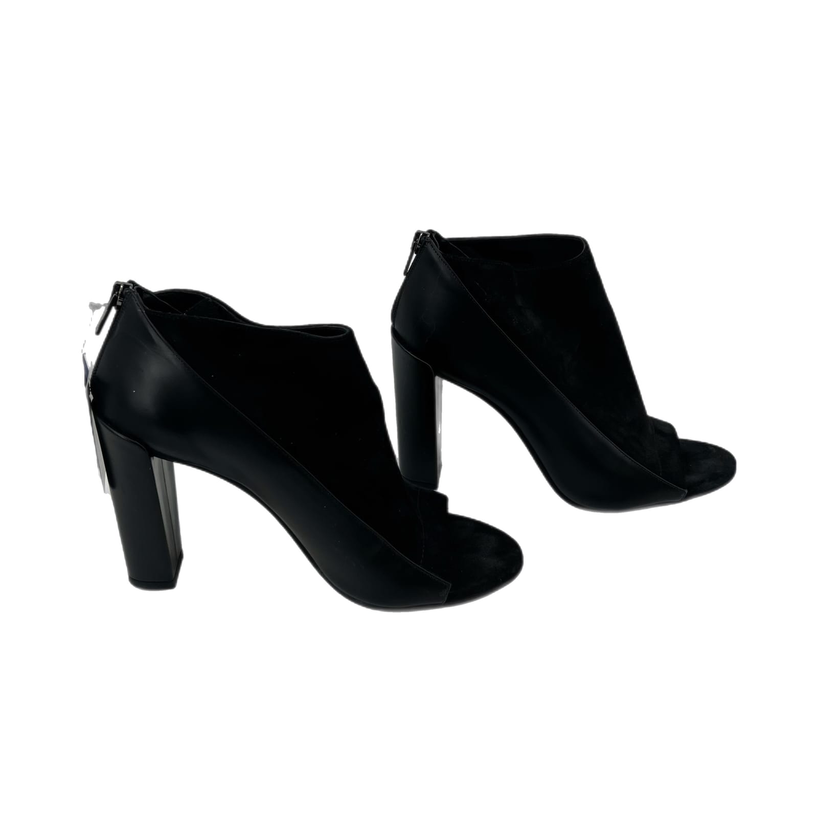 Vince Black Suede Peep Toe Heels